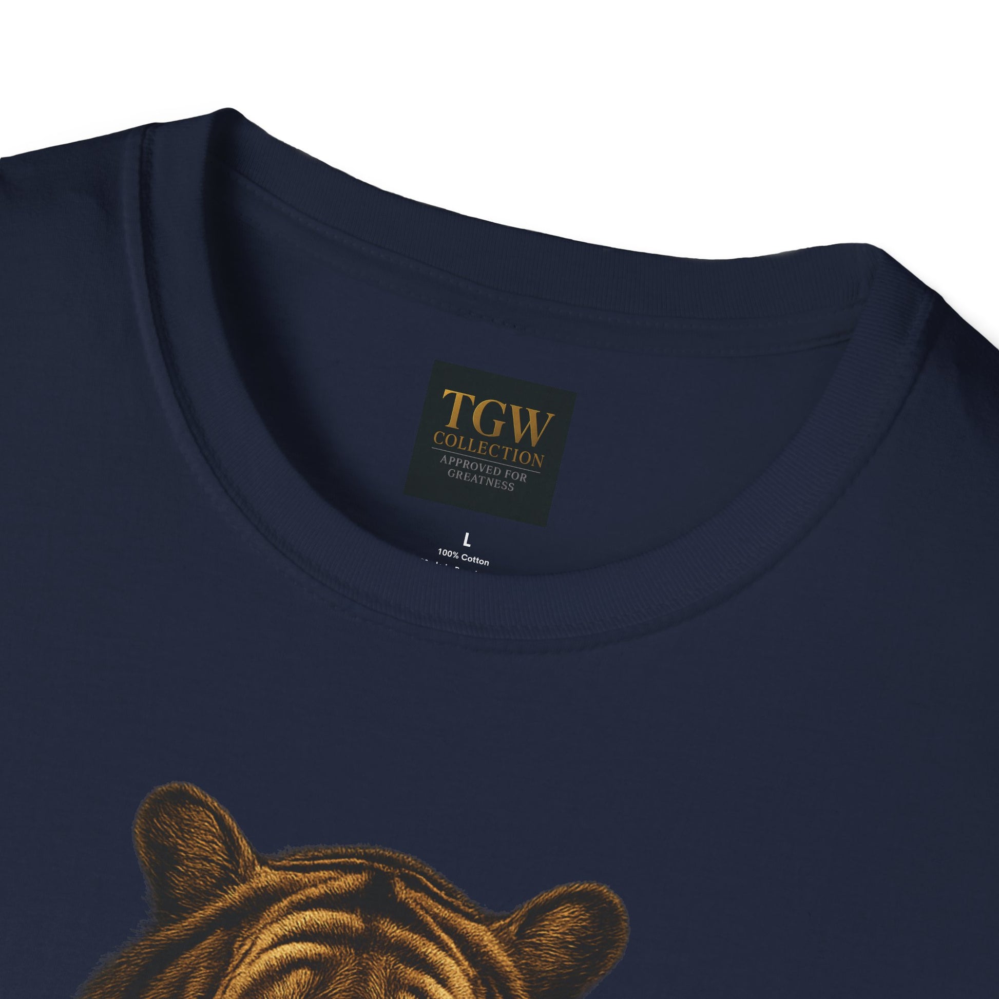 Tiger Head Softstyle T-Shirt | Casual Wear, Wild Animal Tee, Fashion Statement, Unique Design