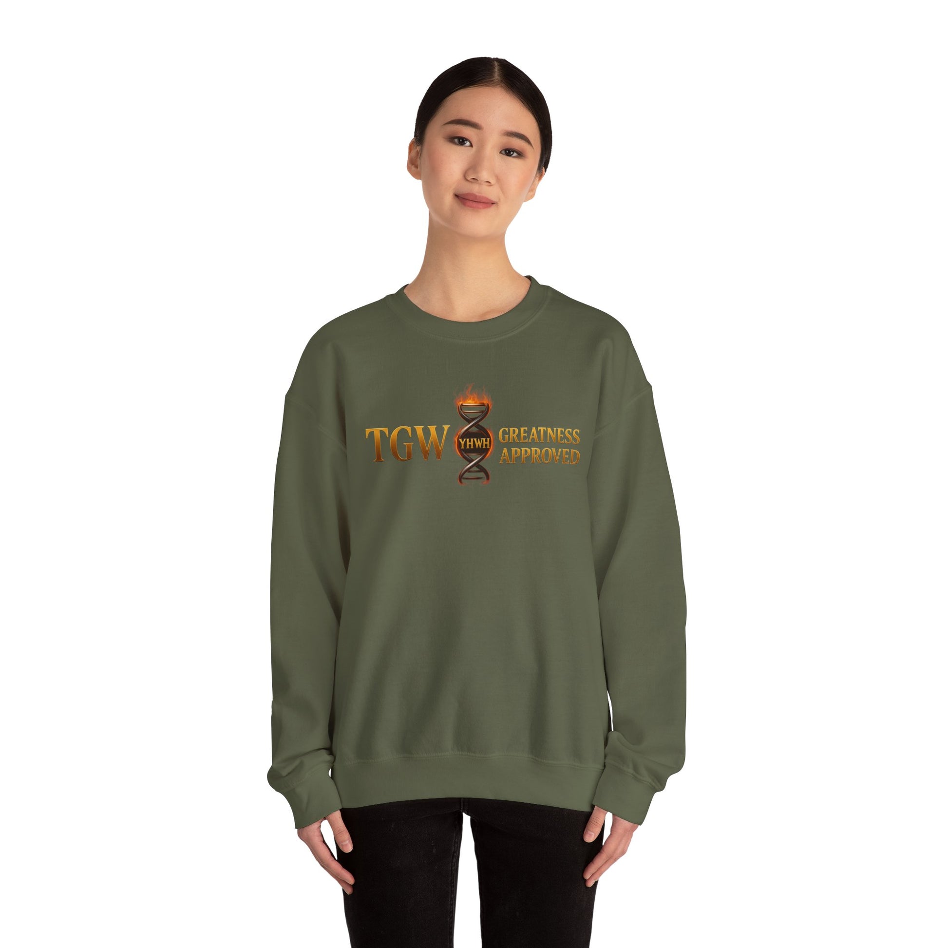 Greatness Approved Sweatshirt, Cozy Sweatshirt, Inspirational Crew neck, Gift for Dreamers, Winter Essentials, Motivational Apparel