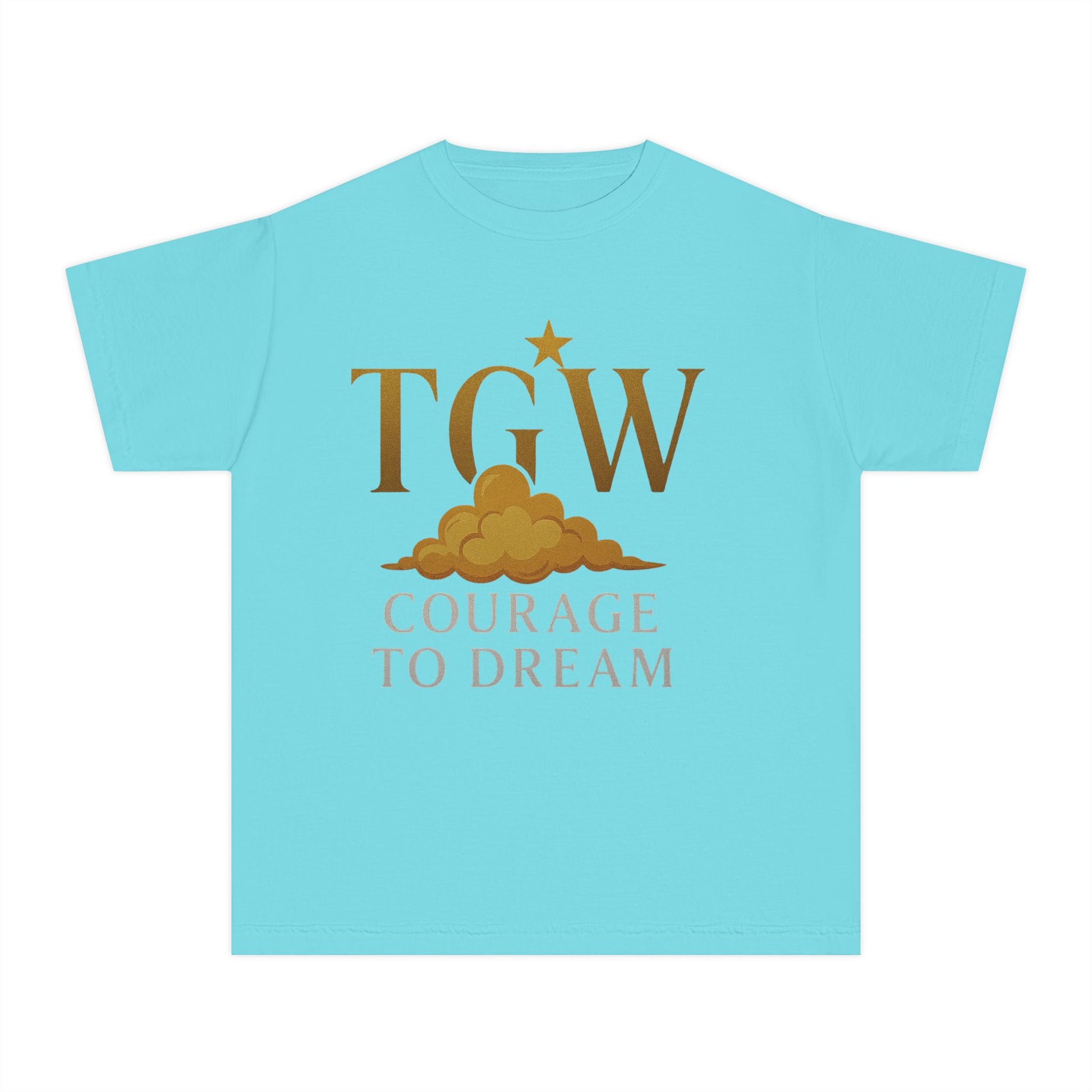 Courage to Dream Youth Midweight Tee, Inspirational Shirt, Kids Motivational Apparel, Dream Big Tee, Gifts for Young Dreamers