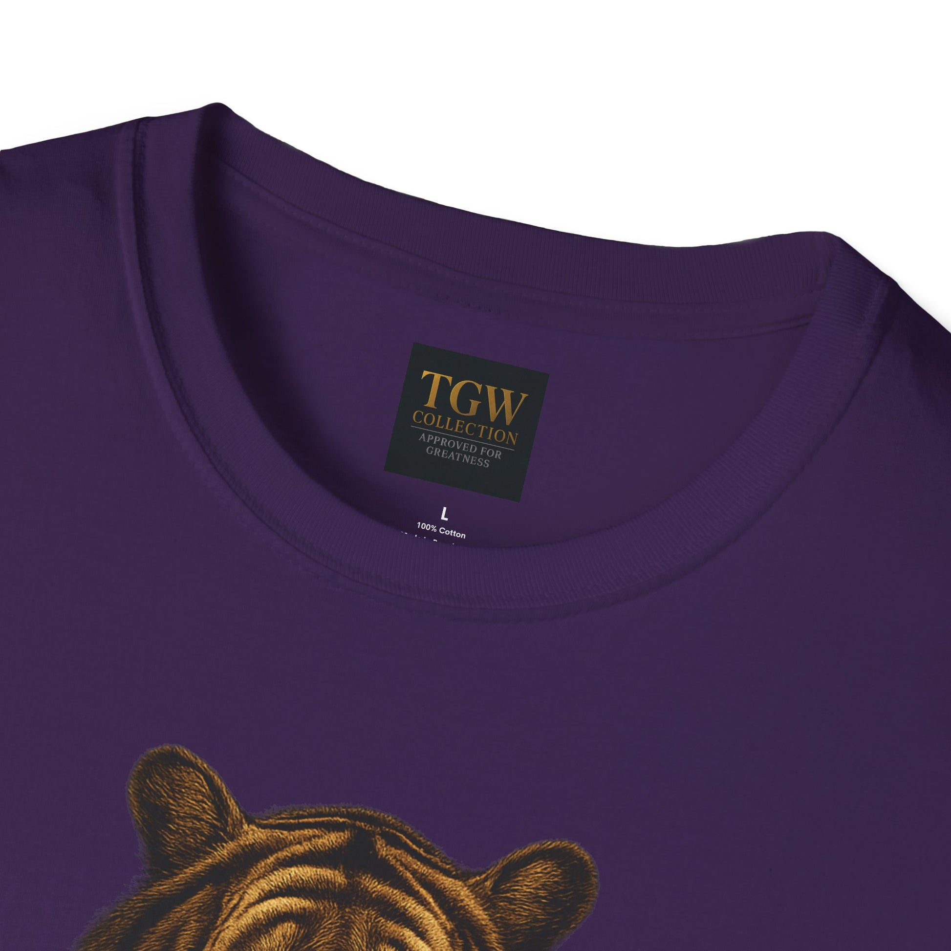 Tiger Head Softstyle T-Shirt | Casual Wear, Wild Animal Tee, Fashion Statement, Unique Design