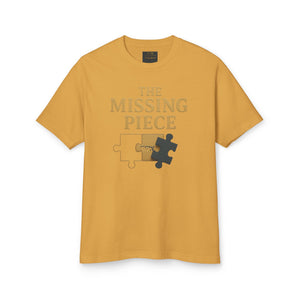 Puzzle-Themed Heavyweight Cotton Tee, Casual Wear