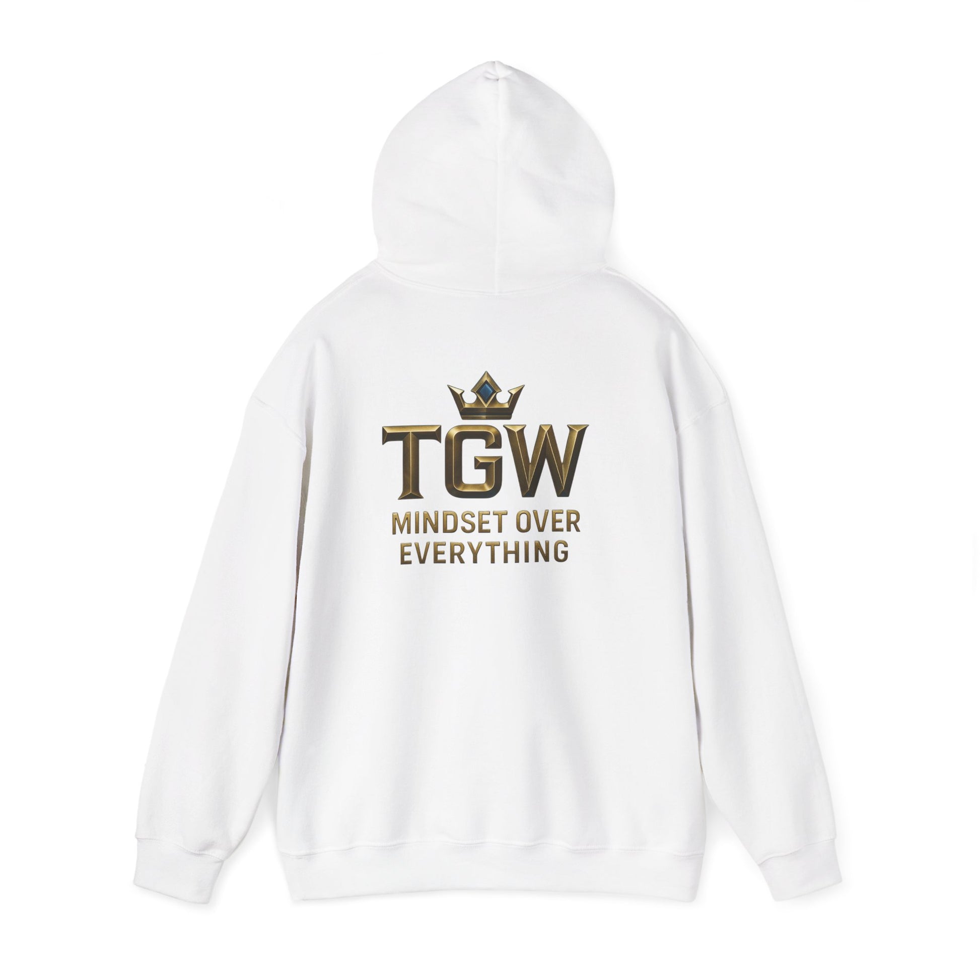 TGW Collection Hooded Sweatshirt: Mindset Over Everything, Style, Cozy Fashion, Gift Idea, Casual, Street-wear