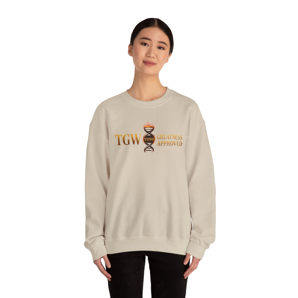 Greatness Approved Sweatshirt, Cozy Sweatshirt, Inspirational Crew neck, Gift for Dreamers, Winter Essentials, Motivational Apparel