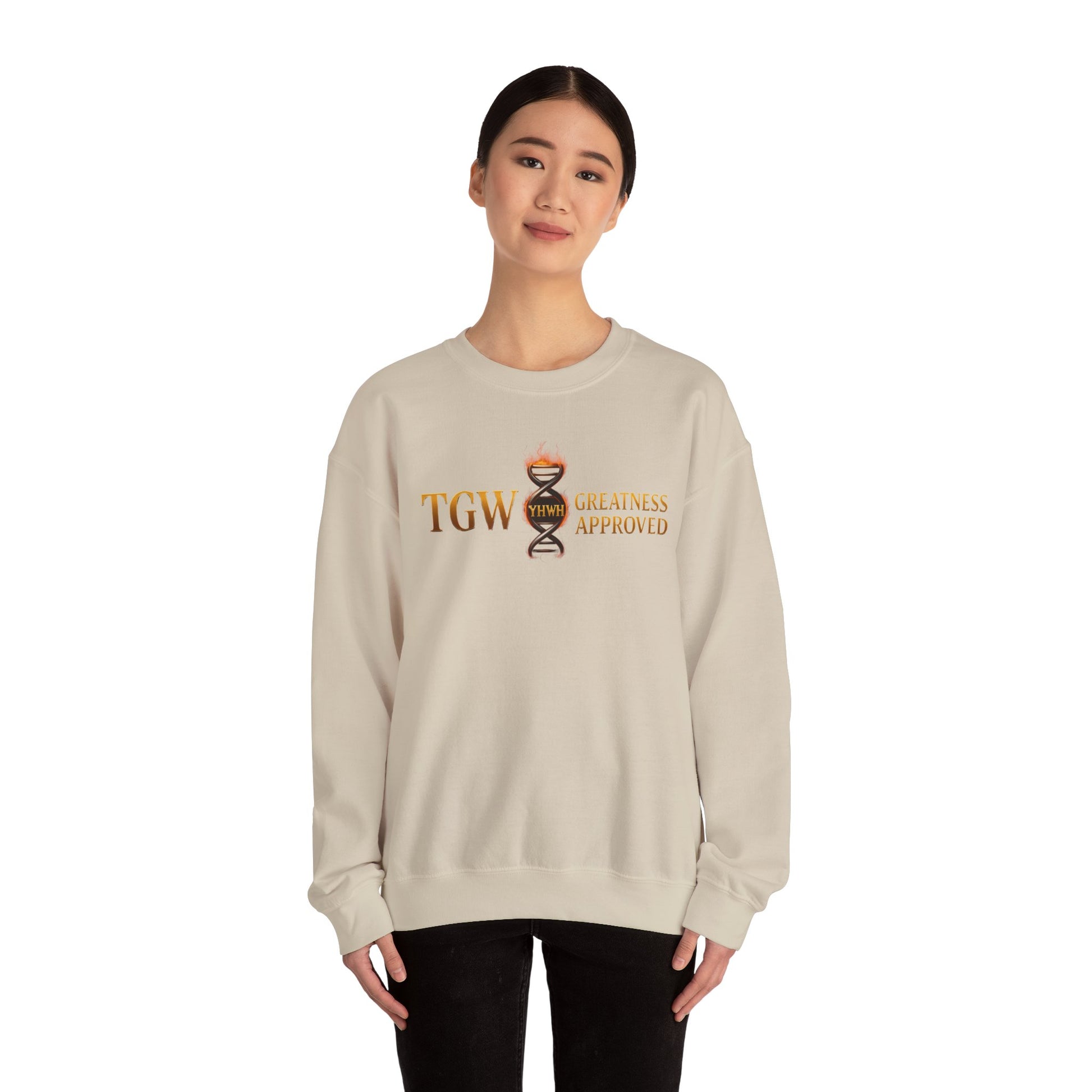 Greatness Approved Sweatshirt, Cozy Sweatshirt, Inspirational Crew neck, Gift for Dreamers, Winter Essentials, Motivational Apparel