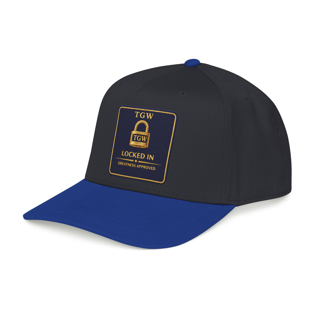 TGW “LOCKED IN” — Greatness Approved   Mid Profile Baseball Cap