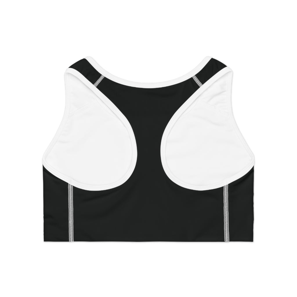 Black Sports Bra - "Strength in Every Layer" Sports Bra