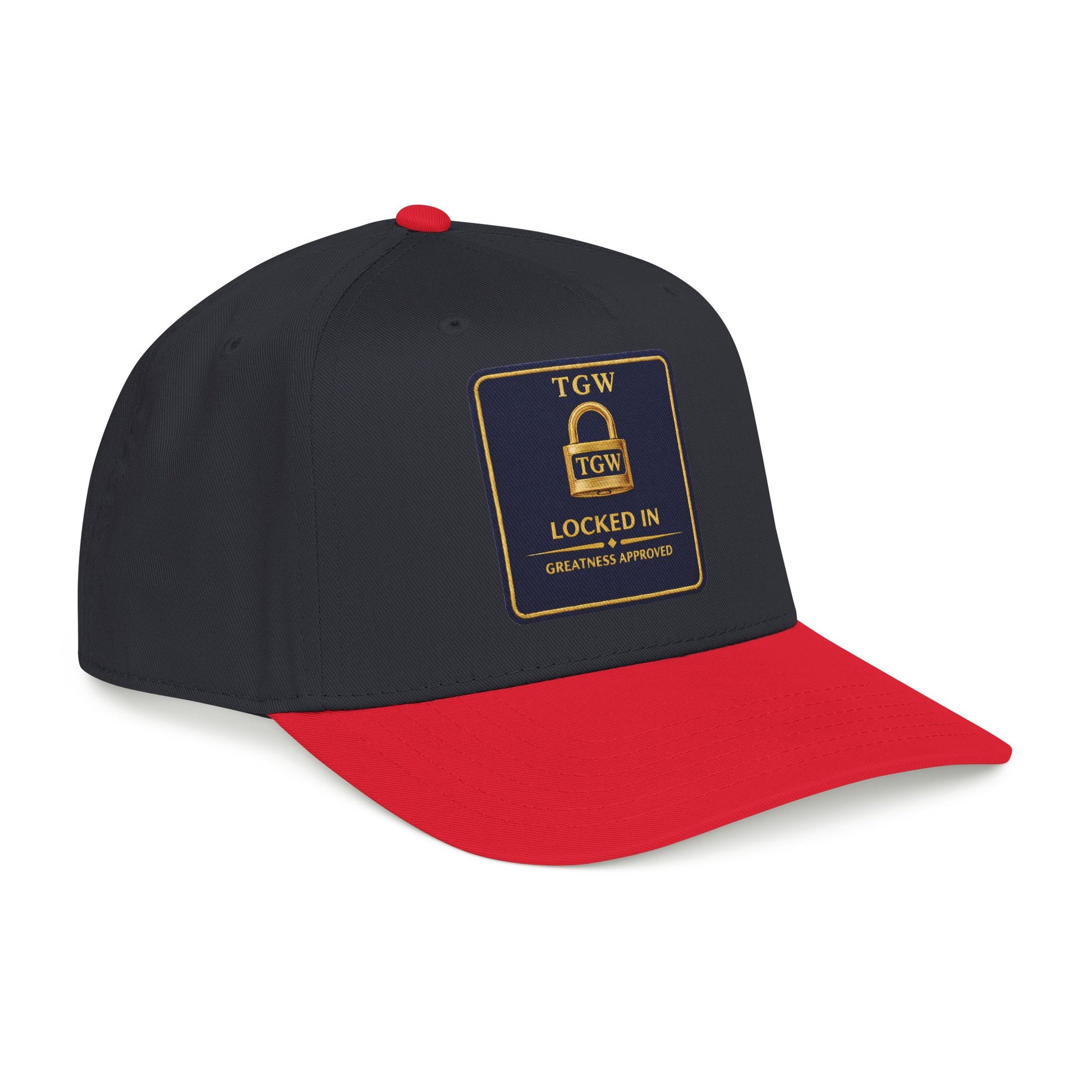 TGW “LOCKED IN” — Greatness Approved   Mid Profile Baseball Cap