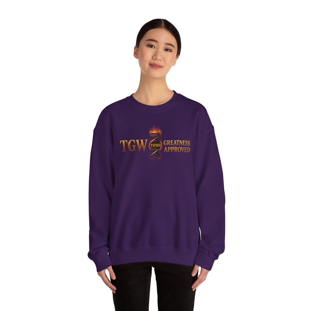 Greatness Approved Sweatshirt, Cozy Sweatshirt, Inspirational Crew neck, Gift for Dreamers, Winter Essentials, Motivational Apparel