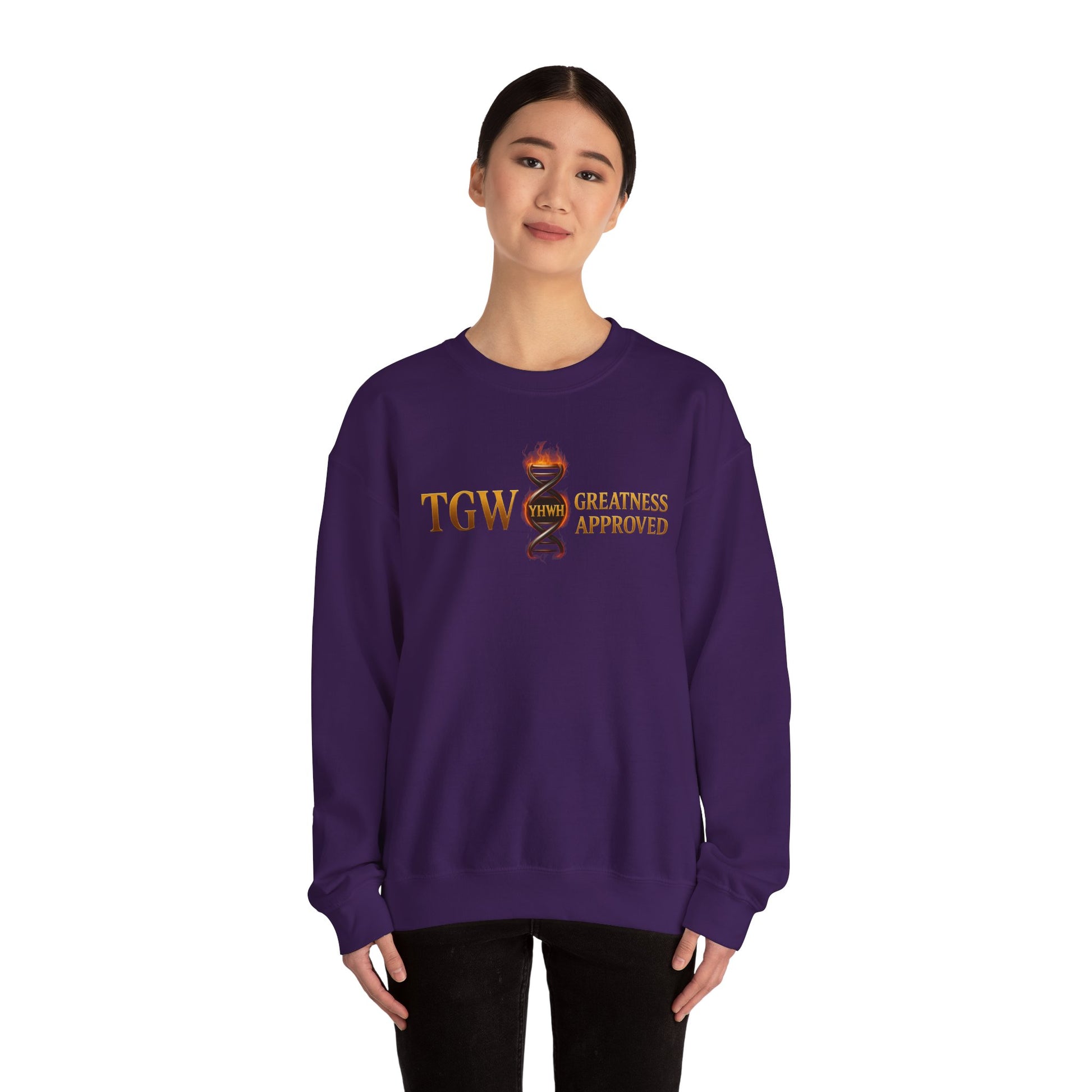 Greatness Approved Sweatshirt, Cozy Sweatshirt, Inspirational Crew neck, Gift for Dreamers, Winter Essentials, Motivational Apparel