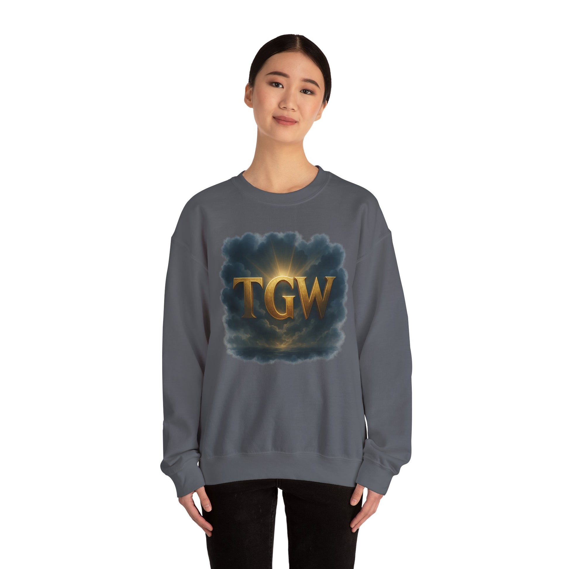 TGW Vintage Crewneck Sweatshirt, Cozy Fashion, Casual Wear, Autumn Layers, Relaxed Style
