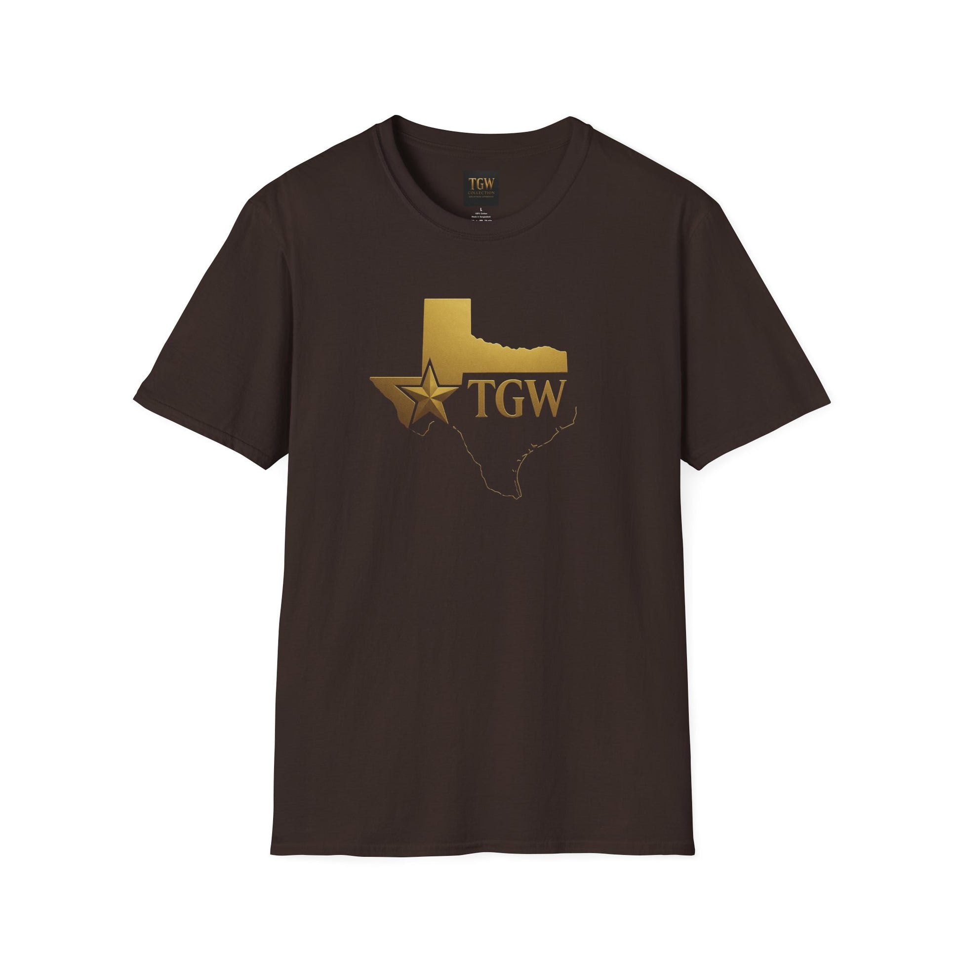 Texas Gold Star TGW T-Shirt — State Outline & Star Logo