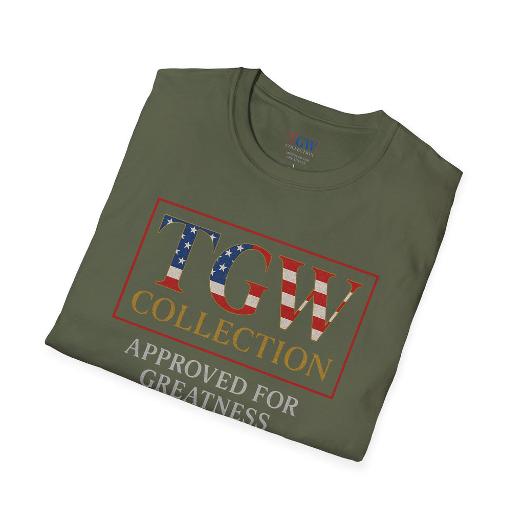 Soft style T-Shirt: TGW Collection, Approved for Greatness - Comfortable Apparel for Everyday, Gifts for Friends, USA Pride