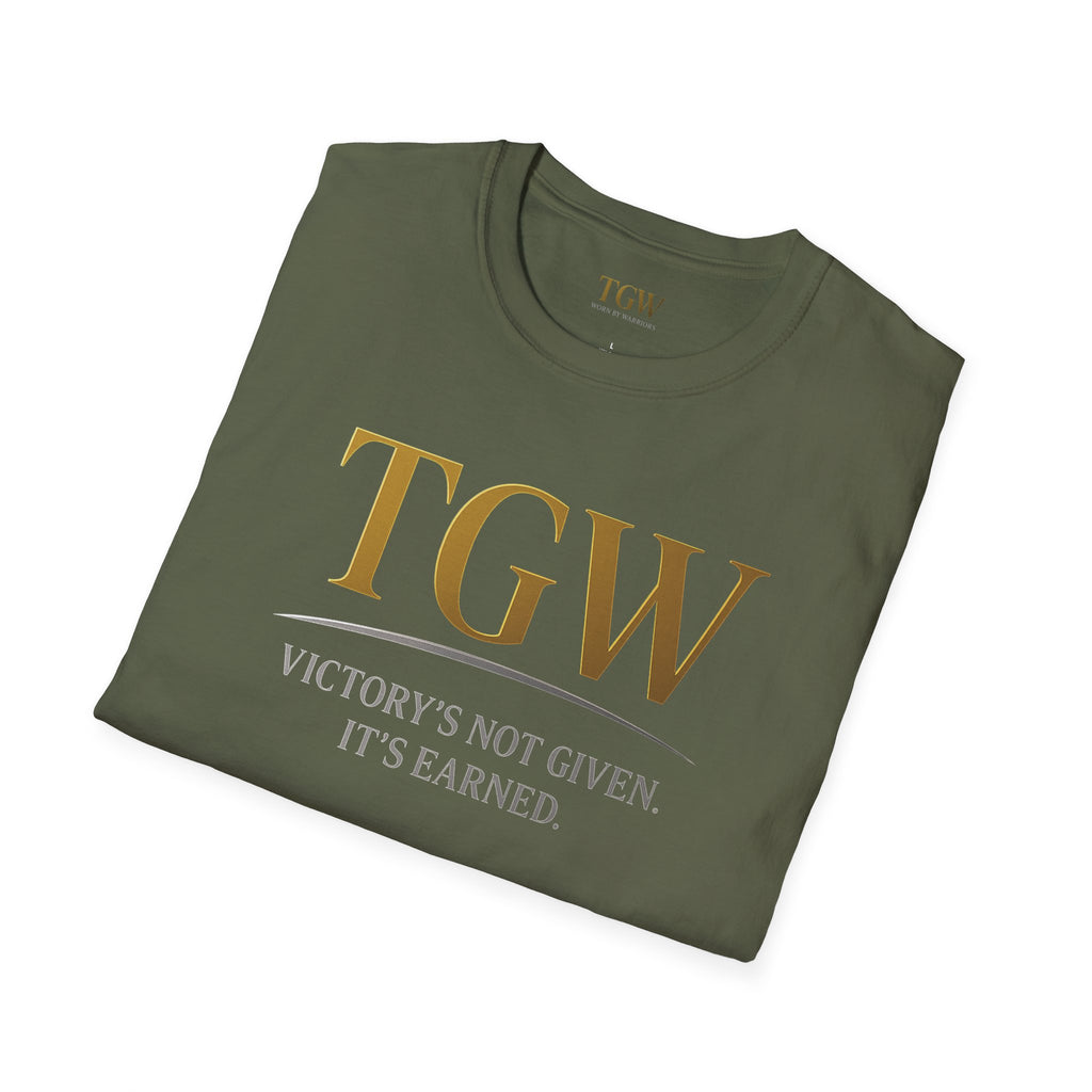 Victory Earned Unisex Softstyle T-Shirt | Motivational Tee, Inspirational Gift, Casual Wear, Empowering Apparel, Everyday Comfort