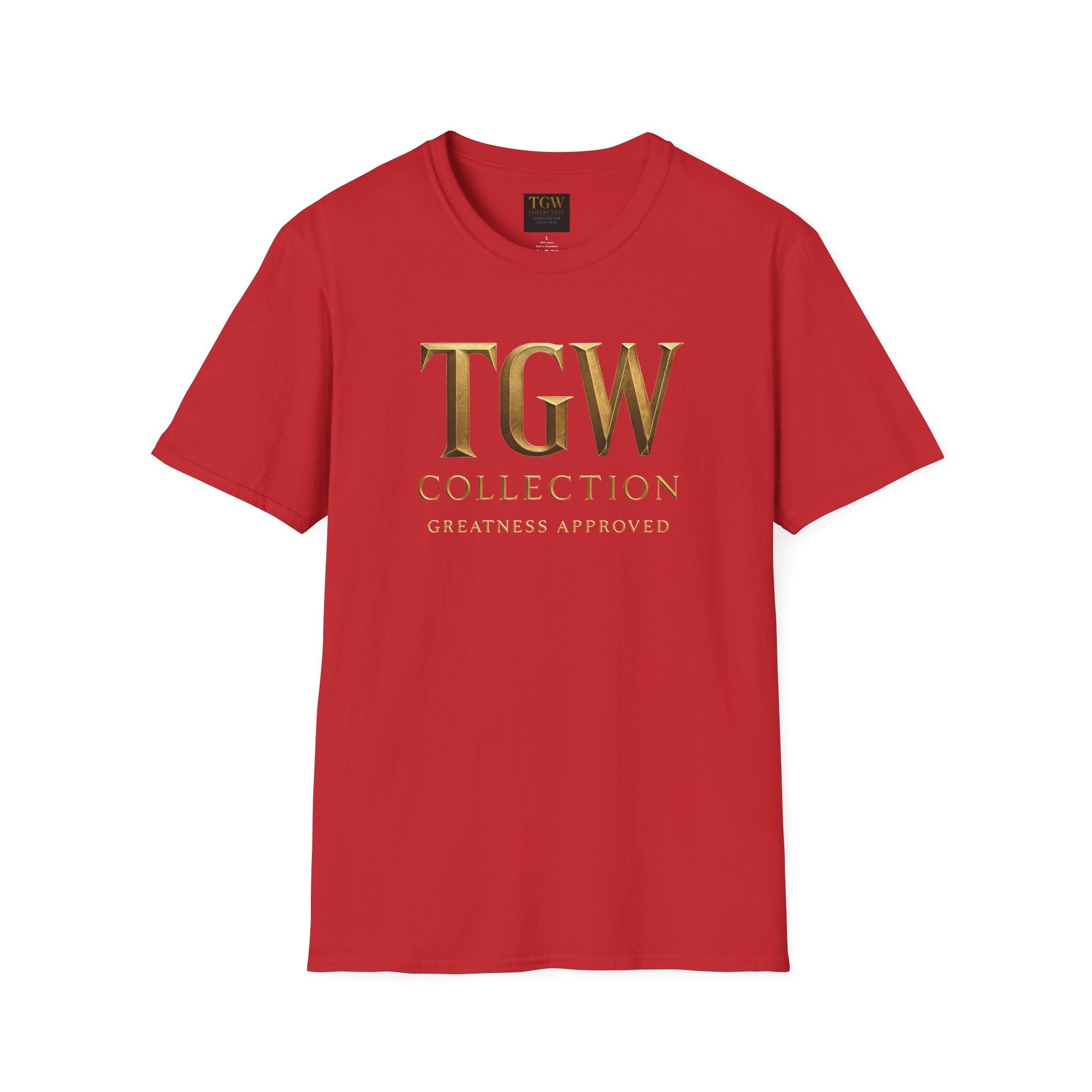 Elegant Gold Lettering Soft style T-Shirt, Casual Tee, Stylish Apparel, Gift for Fashion Lovers, Everyday Wear