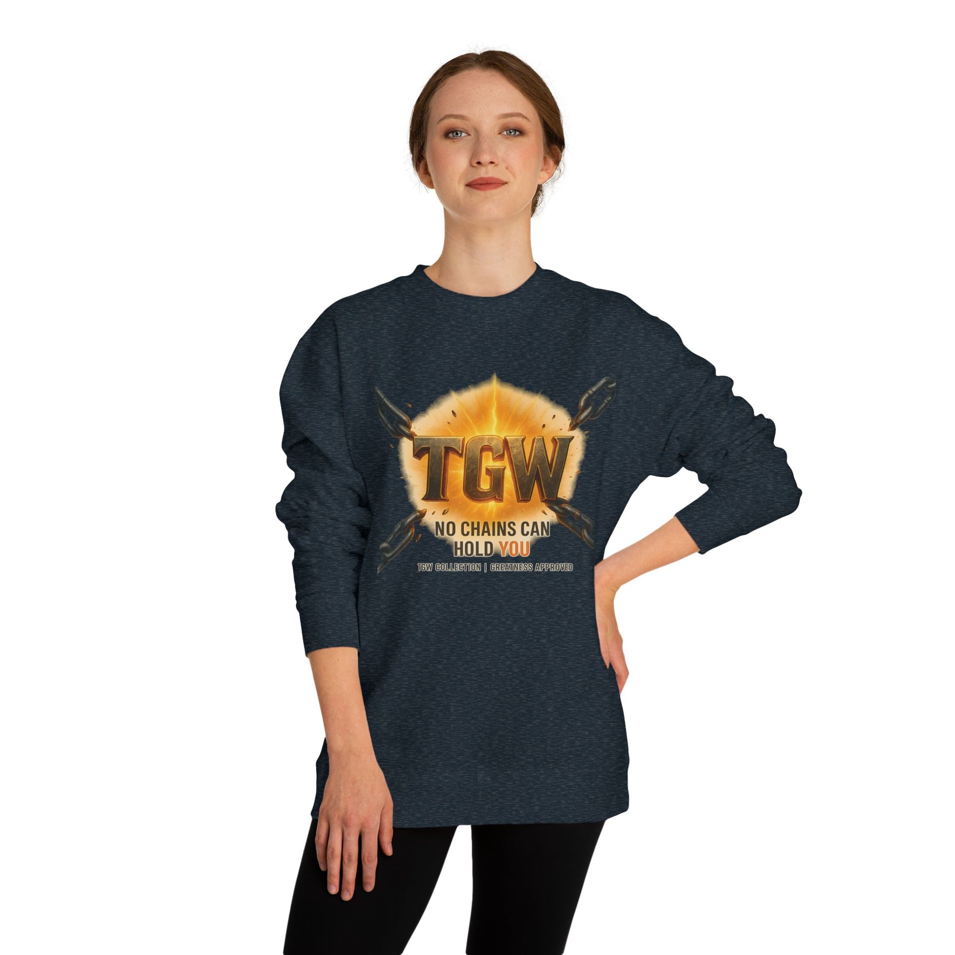 Empowering Crewneck Sweatshirt - "No Chains Can Hold You"