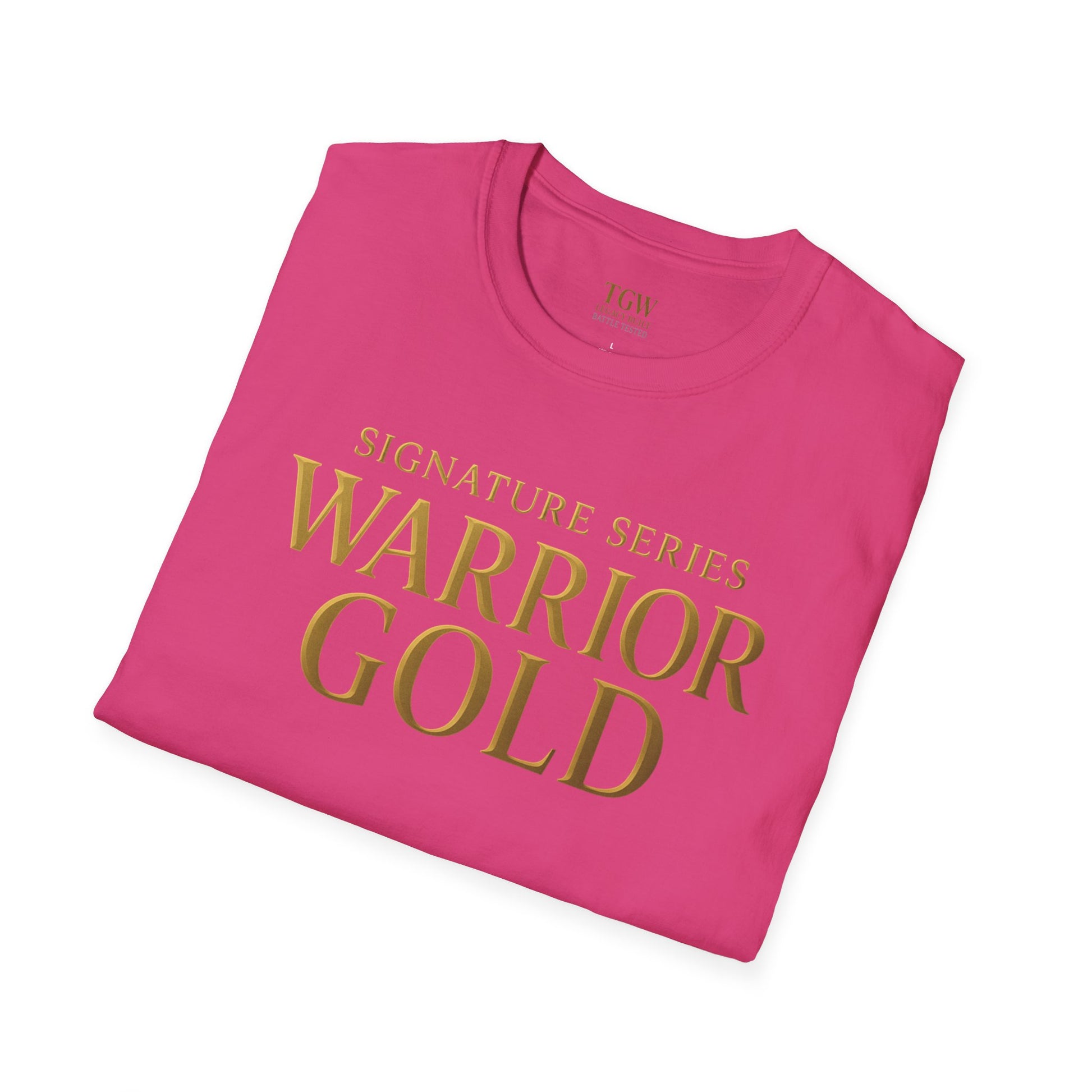 Warrior Gold Unisex Softstyle T-Shirt, Comfortable Tee, Motivational Apparel, Gift for Warriors, Casual Wear, Affirmation Shirt