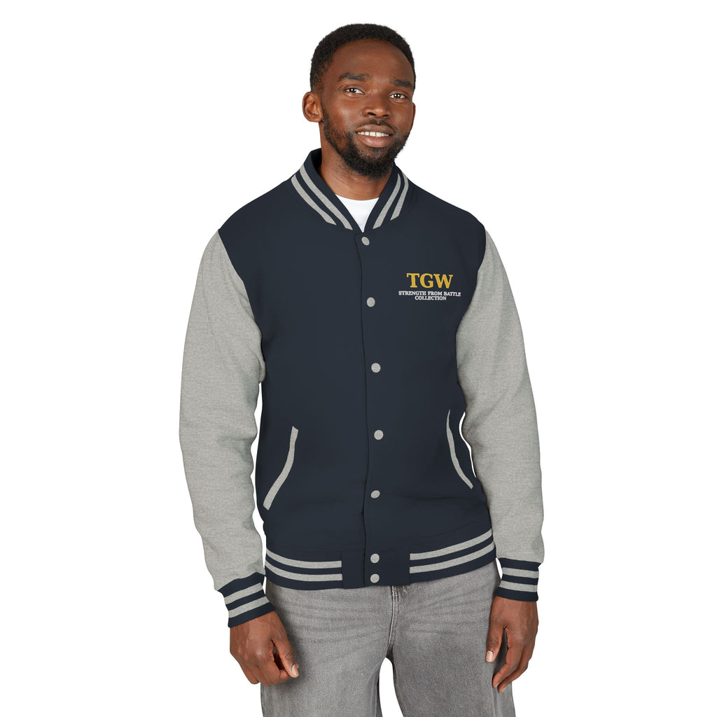 Men Heavyweight Letterman Jacket - Vintage Style Varsity Jacket for Everyday Wear, Sports Events, Graduation, Casual Outings, Team Spirit