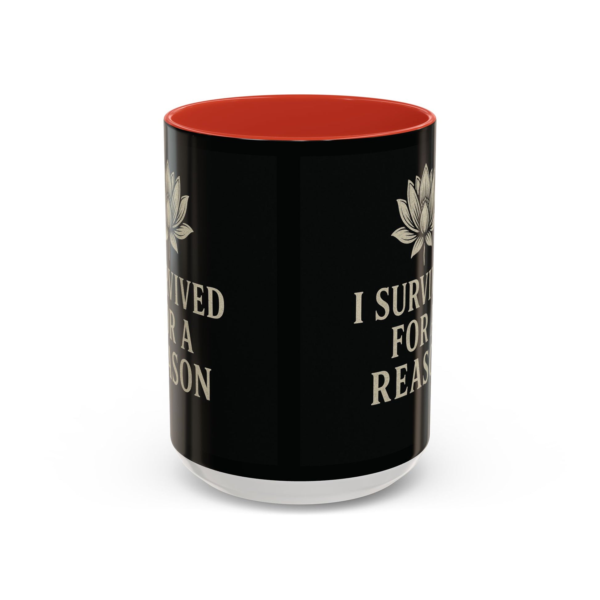 Inspirational Coffee Mug - I Survived for a Reason, Motivational Gift, Personalized Tea Cup, Positive Affirmation, Self-Care Mug