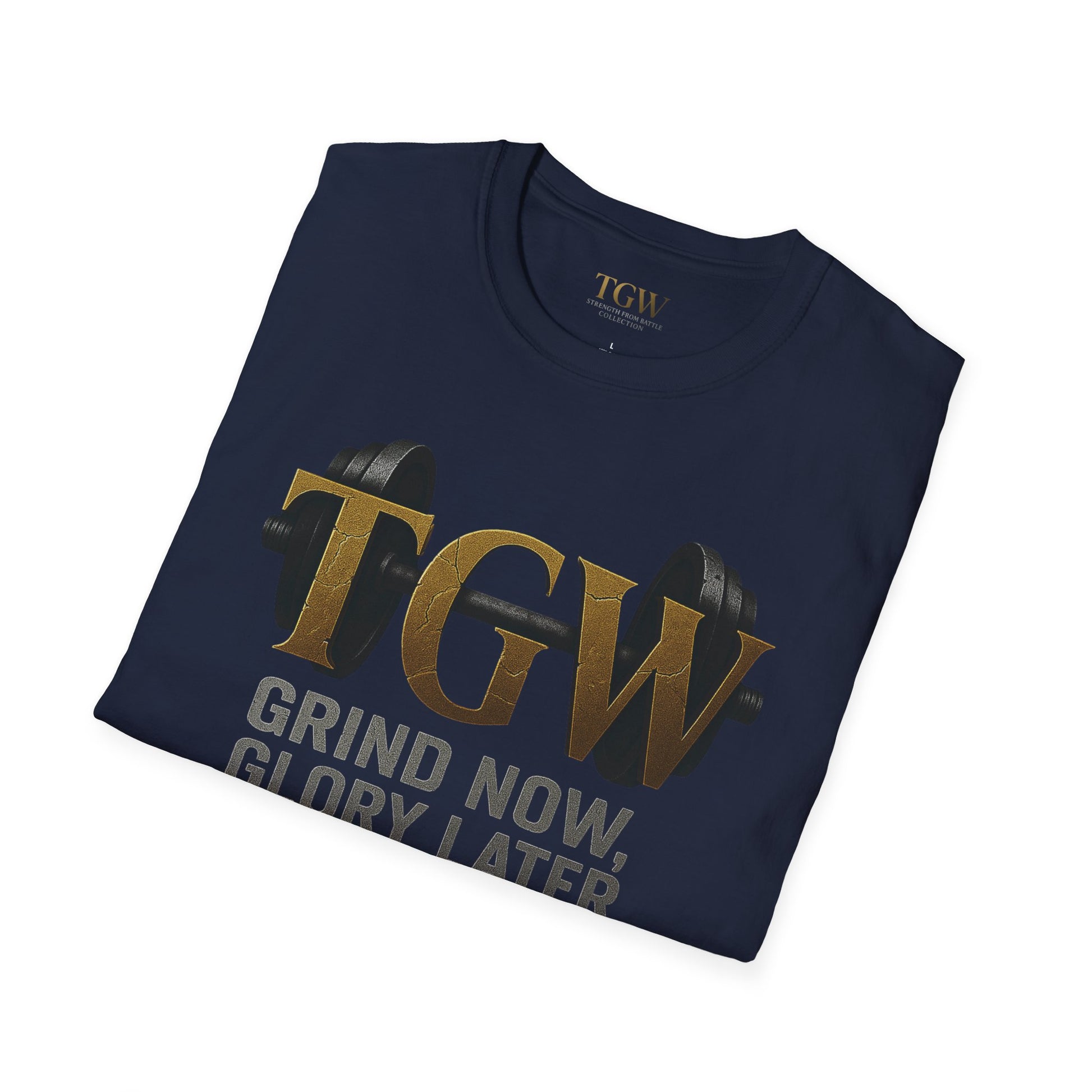 Gym Motivation T-Shirt | "Grind Now, Glory Later" | Fitness Tee, Workout Shirt, Athletic Apparel, Gift for Gym Lovers