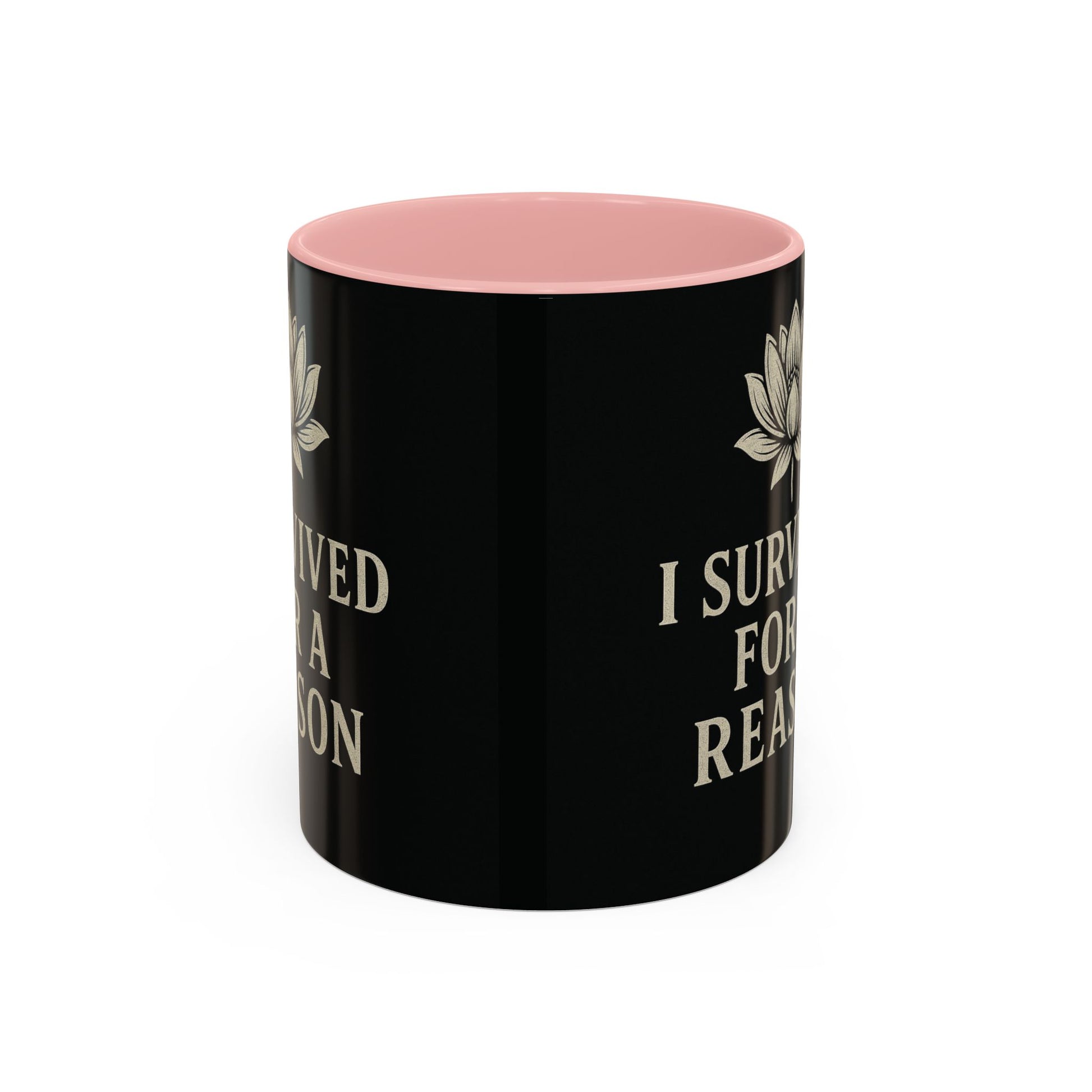 Inspirational Coffee Mug - I Survived for a Reason, Motivational Gift, Personalized Tea Cup, Positive Affirmation, Self-Care Mug