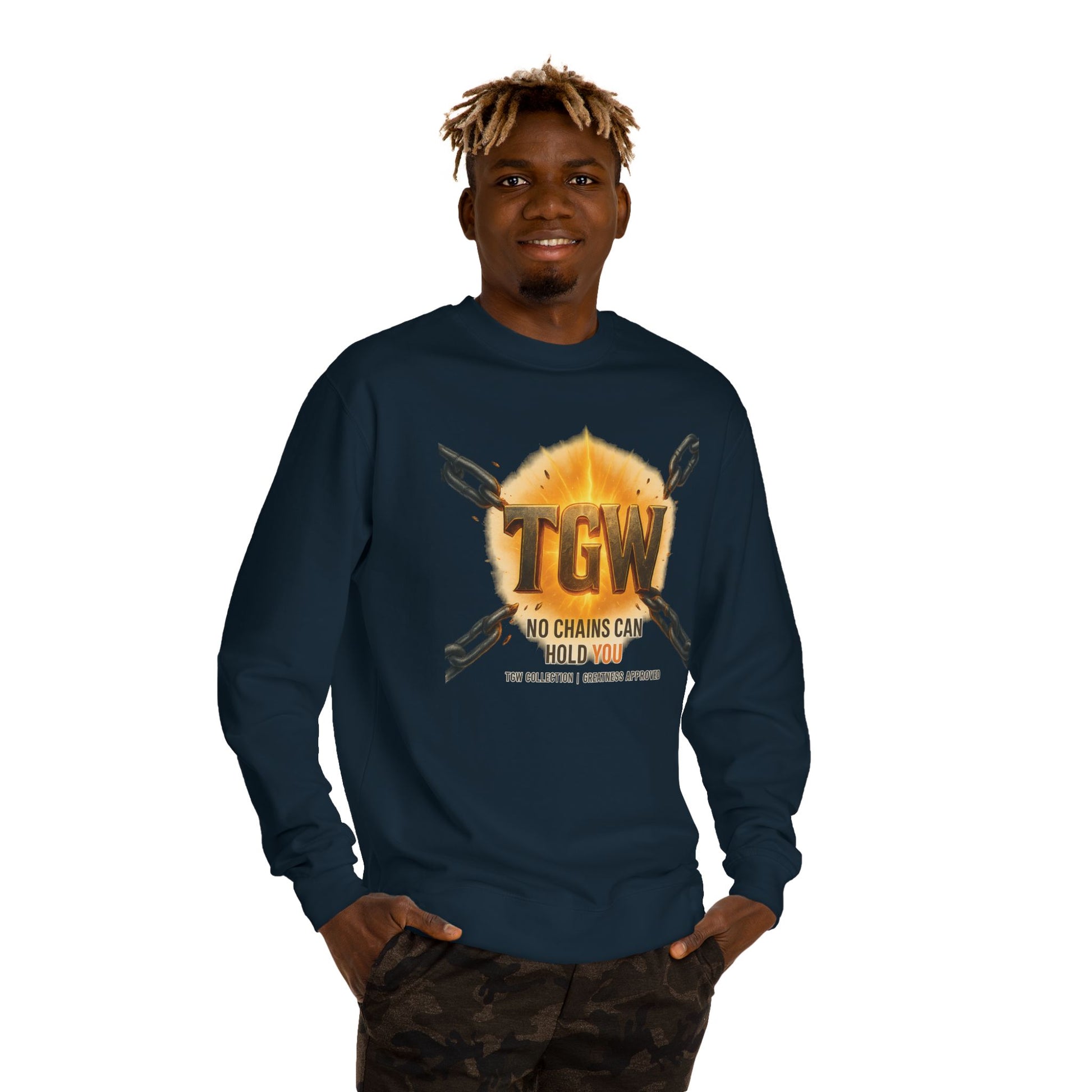 Empowering Crewneck Sweatshirt - "No Chains Can Hold You"