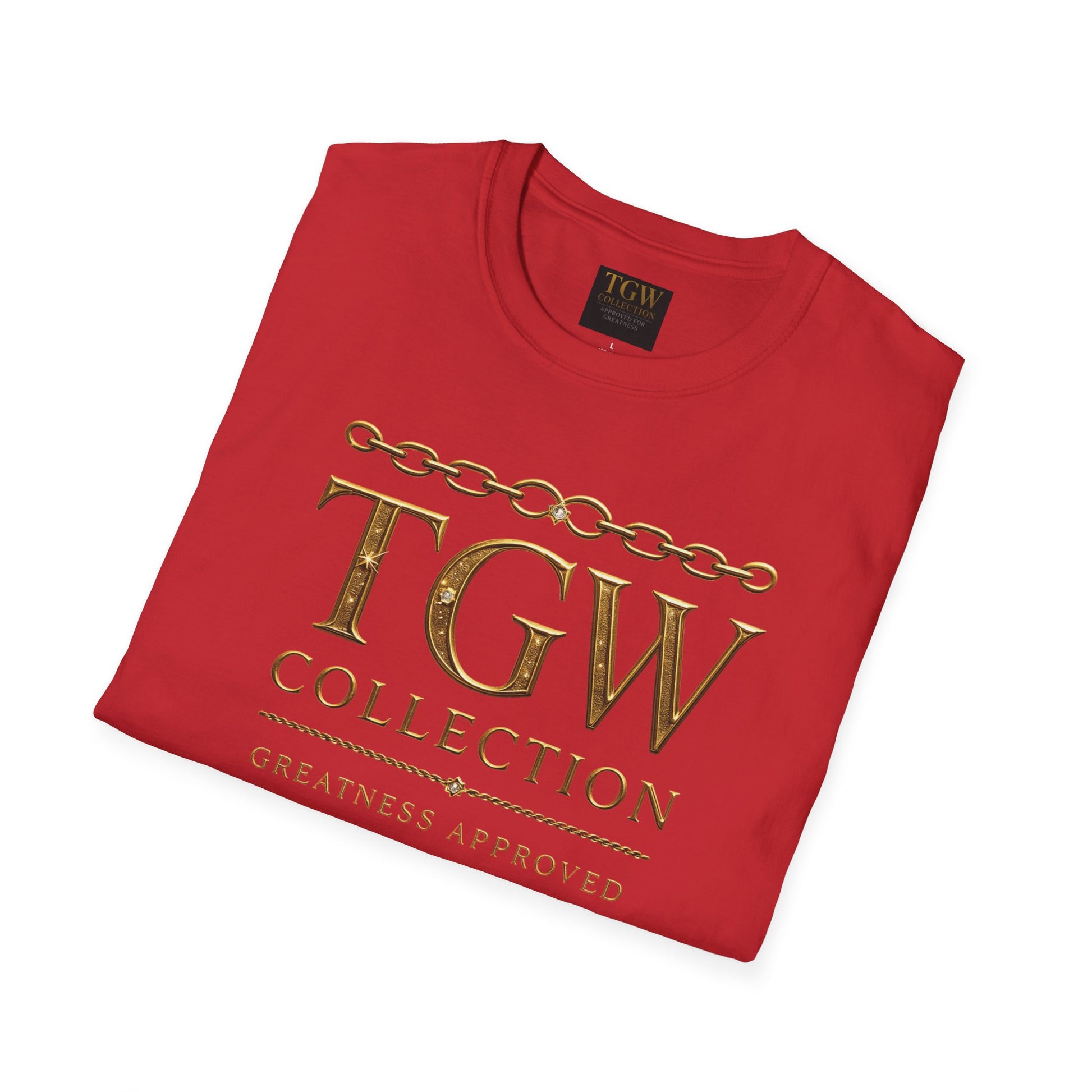 Gold Chain Text T-Shirt, Stylish Tee, Casual Wear, Motivational Shirt