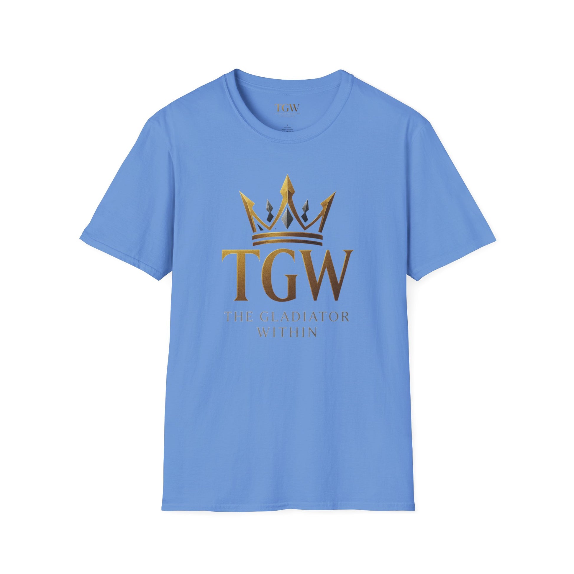 Men Gladiator T-shirt | Motivational Tee, Fitness Shirt, Gift for Him, Empowerment Apparel, Gold Crown Design