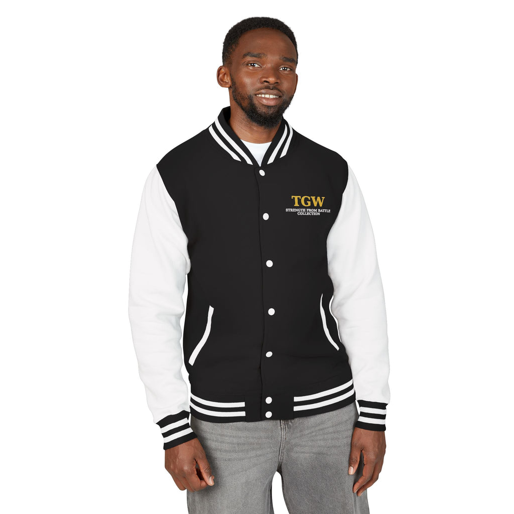 Men Heavyweight Letterman Jacket - Vintage Style Varsity Jacket for Everyday Wear, Sports Events, Graduation, Casual Outings, Team Spirit