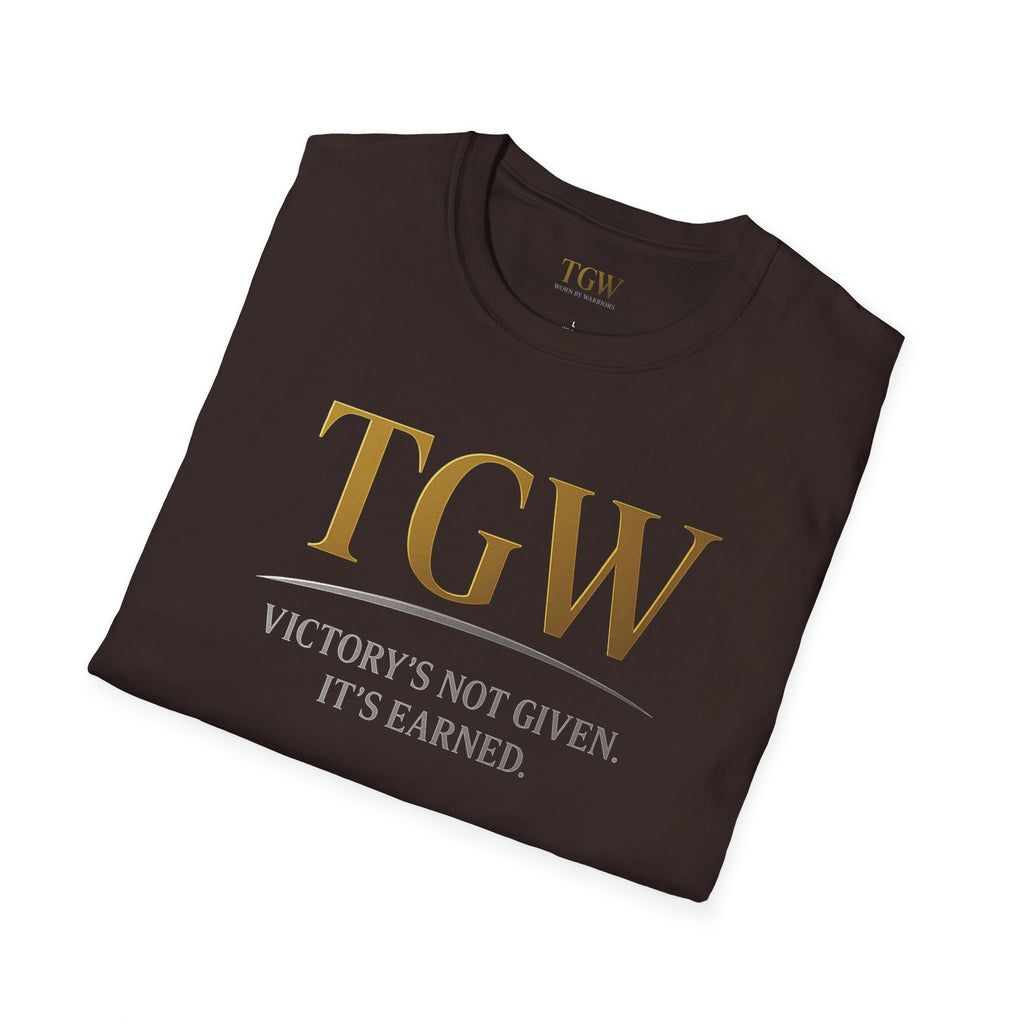 Victory Earned Unisex Softstyle T-Shirt | Motivational Tee, Inspirational Gift, Casual Wear, Empowering Apparel, Everyday Comfort