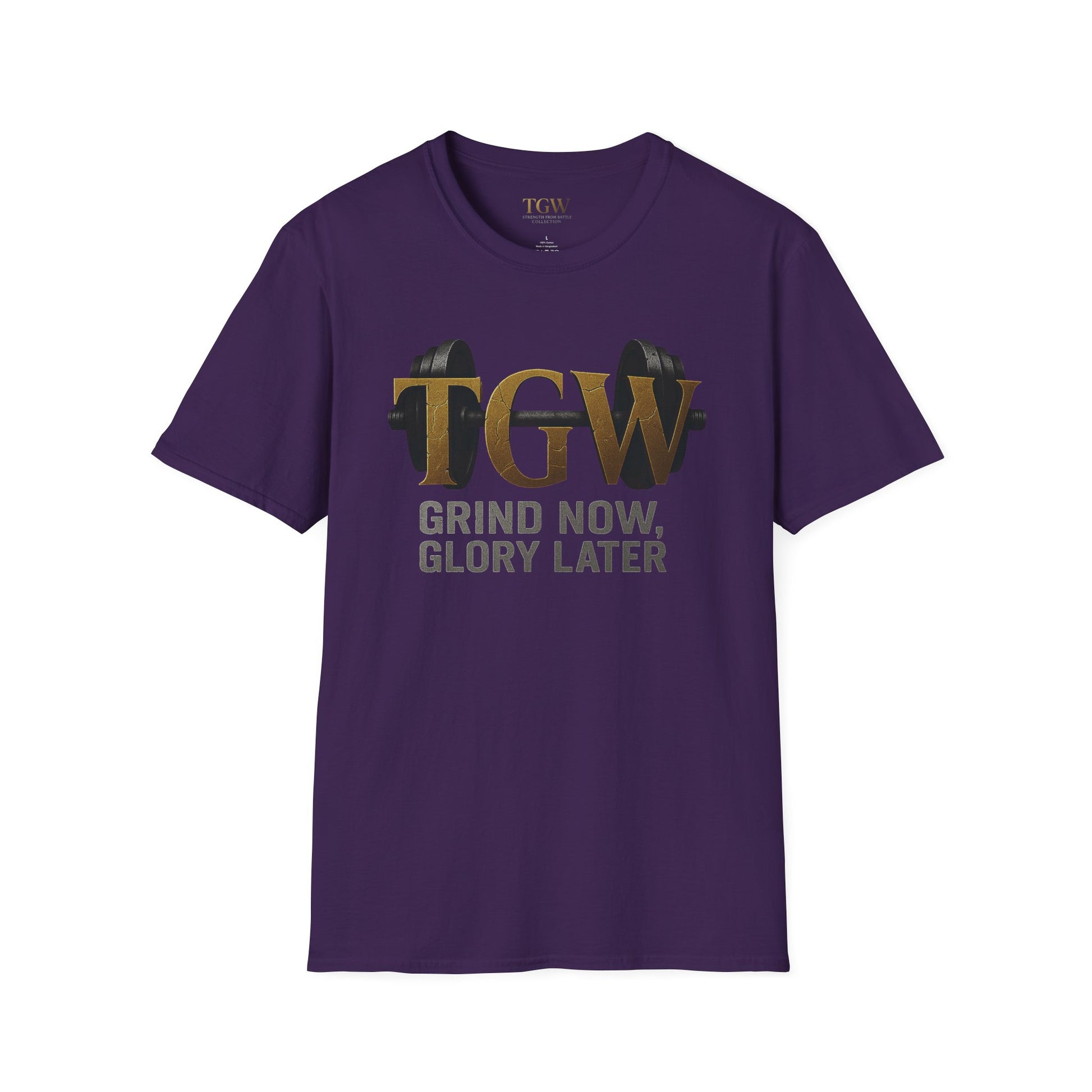 Gym Motivation T-Shirt | "Grind Now, Glory Later" | Fitness Tee, Workout Shirt, Athletic Apparel, Gift for Gym Lovers