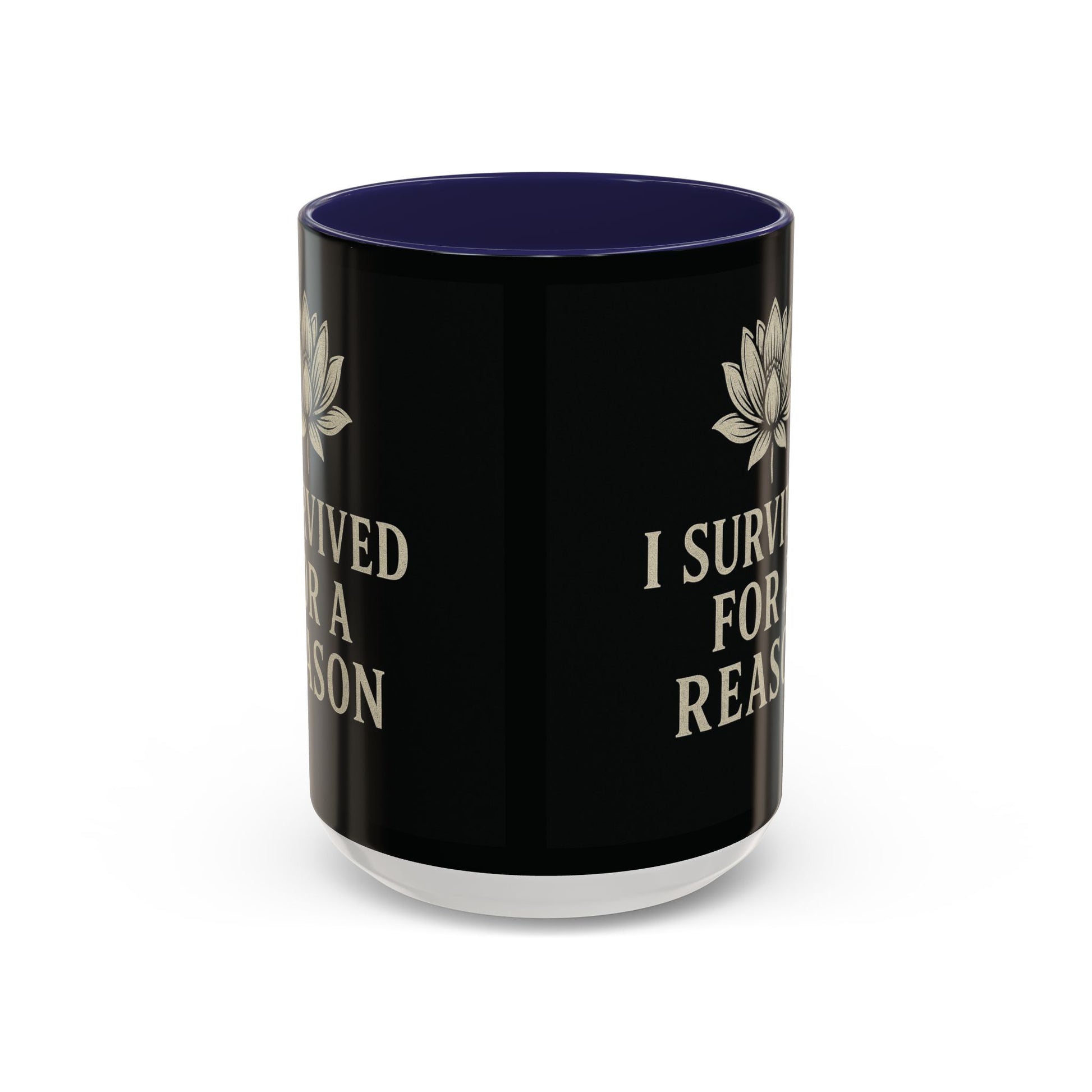 Inspirational Coffee Mug - I Survived for a Reason, Motivational Gift, Personalized Tea Cup, Positive Affirmation, Self-Care Mug