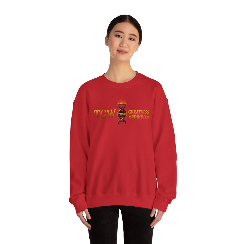 Greatness Approved Sweatshirt, Cozy Sweatshirt, Inspirational Crew neck, Gift for Dreamers, Winter Essentials, Motivational Apparel