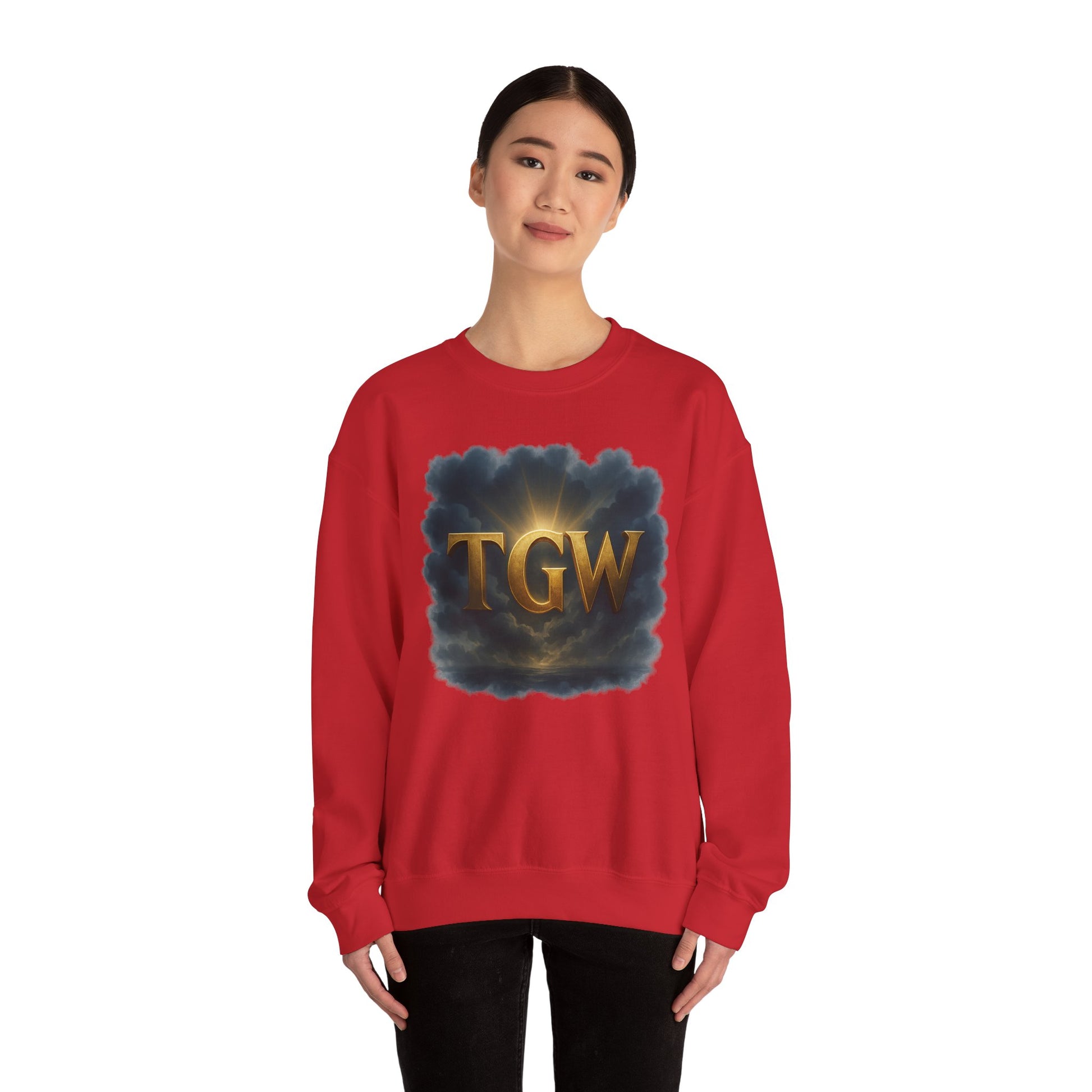 TGW Vintage Crewneck Sweatshirt, Cozy Fashion, Casual Wear, Autumn Layers, Relaxed Style