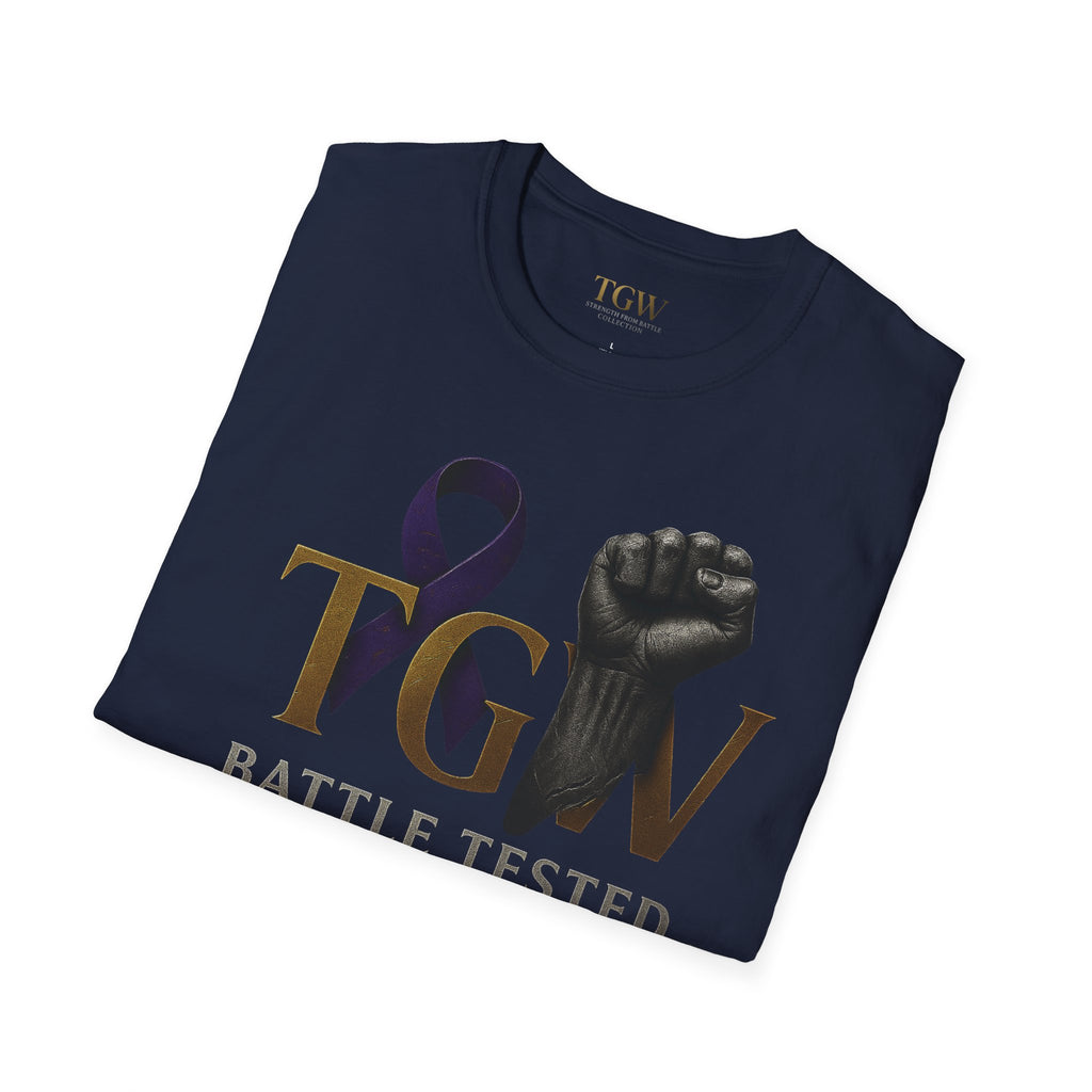 Men Empowerment Graphic Tee - Soft style T-Shirt, Battle Tested Shirt, Motivational Gift, Activism Apparel, Everyday Wear, Gift for Heroes