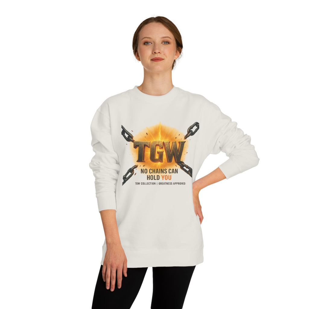 Empowering Crewneck Sweatshirt - "No Chains Can Hold You"