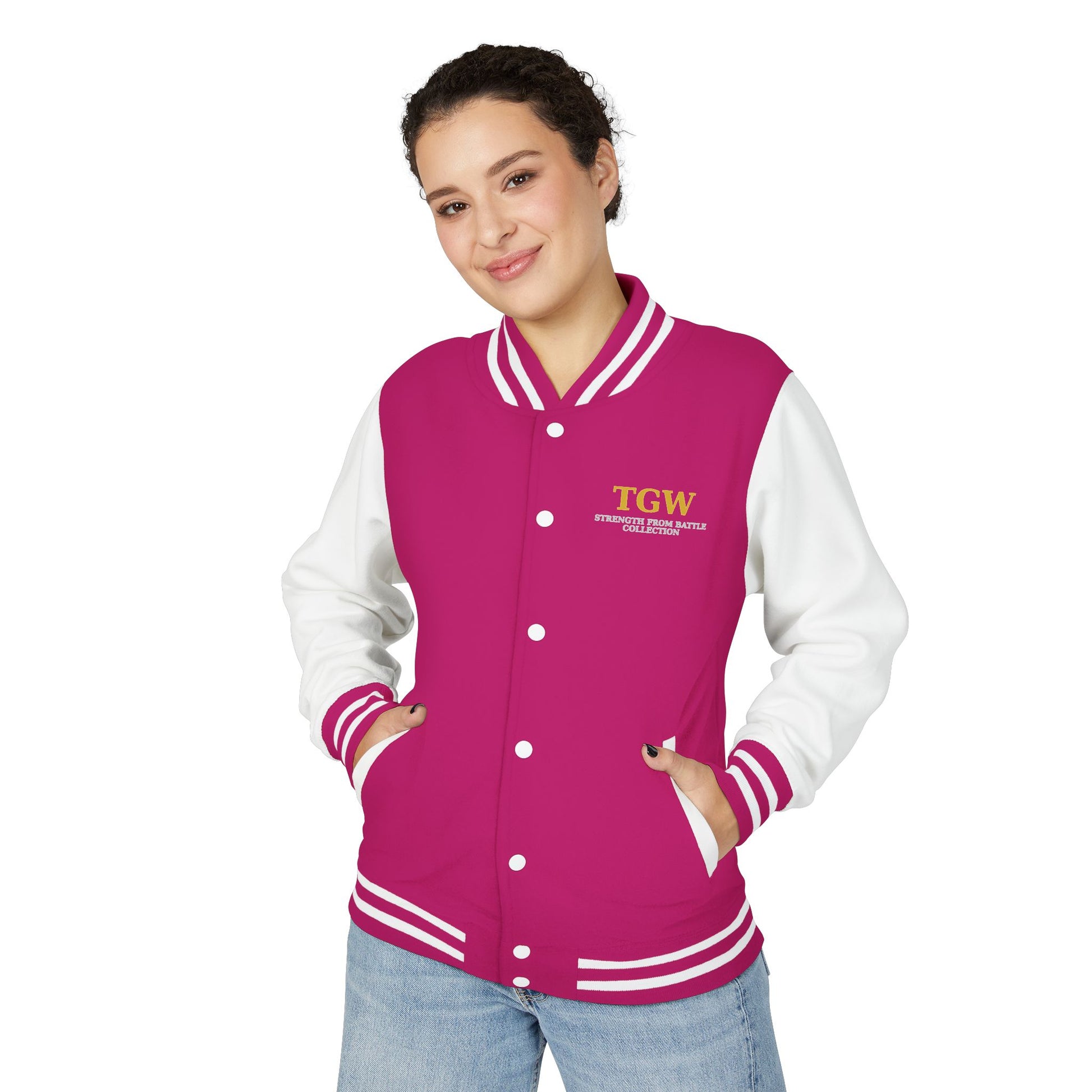 Women Heavyweight Letterman Jacket - Vintage Style Varsity Jacket for Everyday Wear, Sports Events, Graduation, Casual Outings, Team Spirit