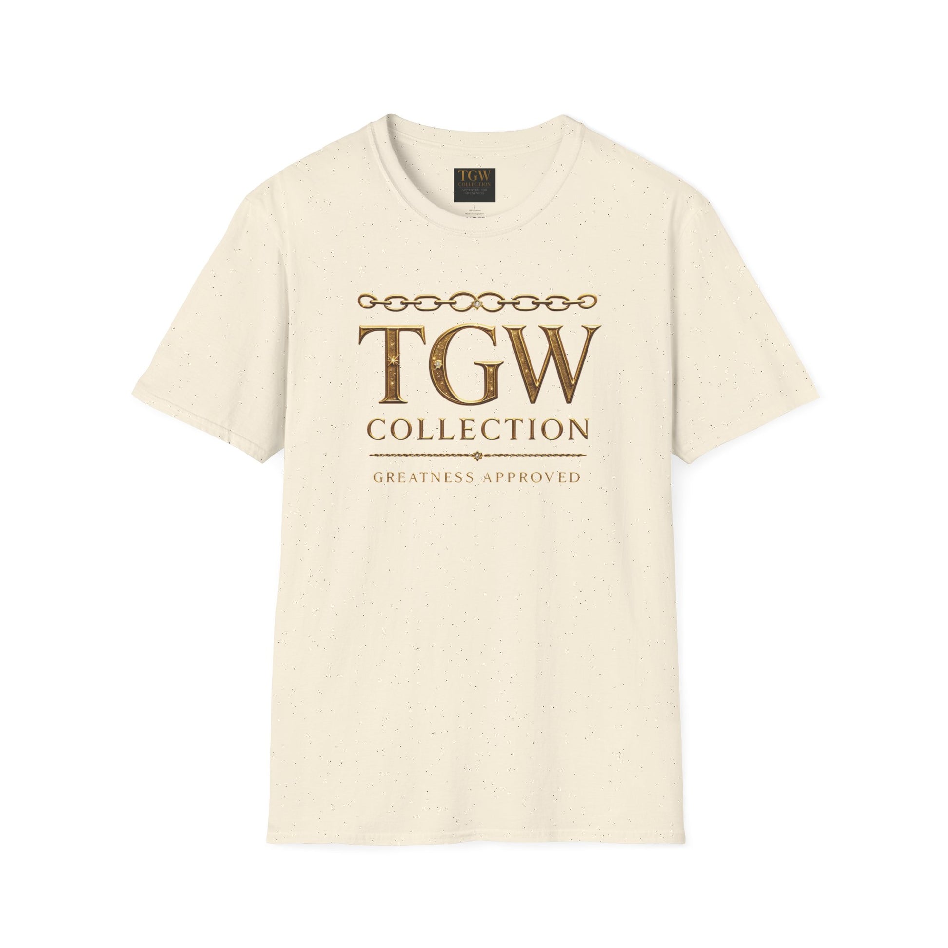 Gold Chain Text T-Shirt, Stylish Tee, Casual Wear, Motivational Shirt
