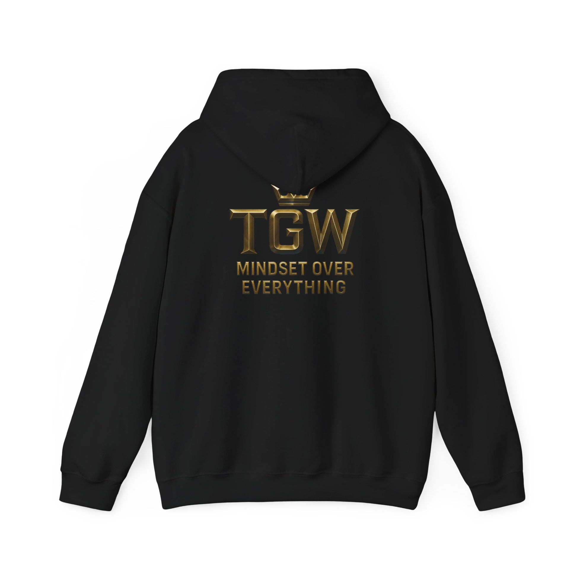 TGW Collection Hooded Sweatshirt: Mindset Over Everything, Style, Cozy Fashion, Gift Idea, Casual, Street-wear