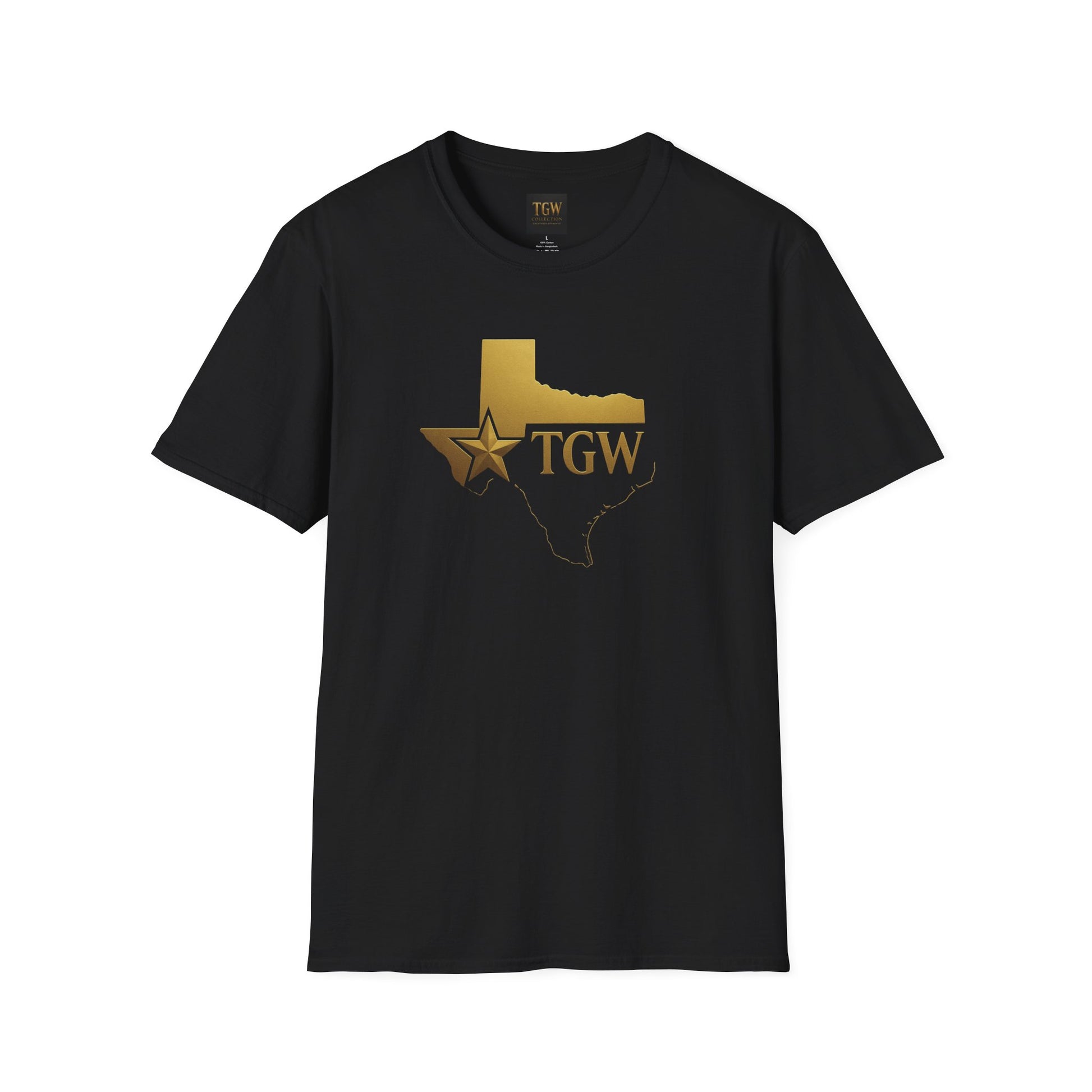 Texas Gold Star TGW T-Shirt — State Outline & Star Logo