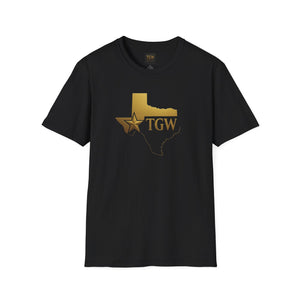 Texas Gold Star TGW T-Shirt — State Outline & Star Logo