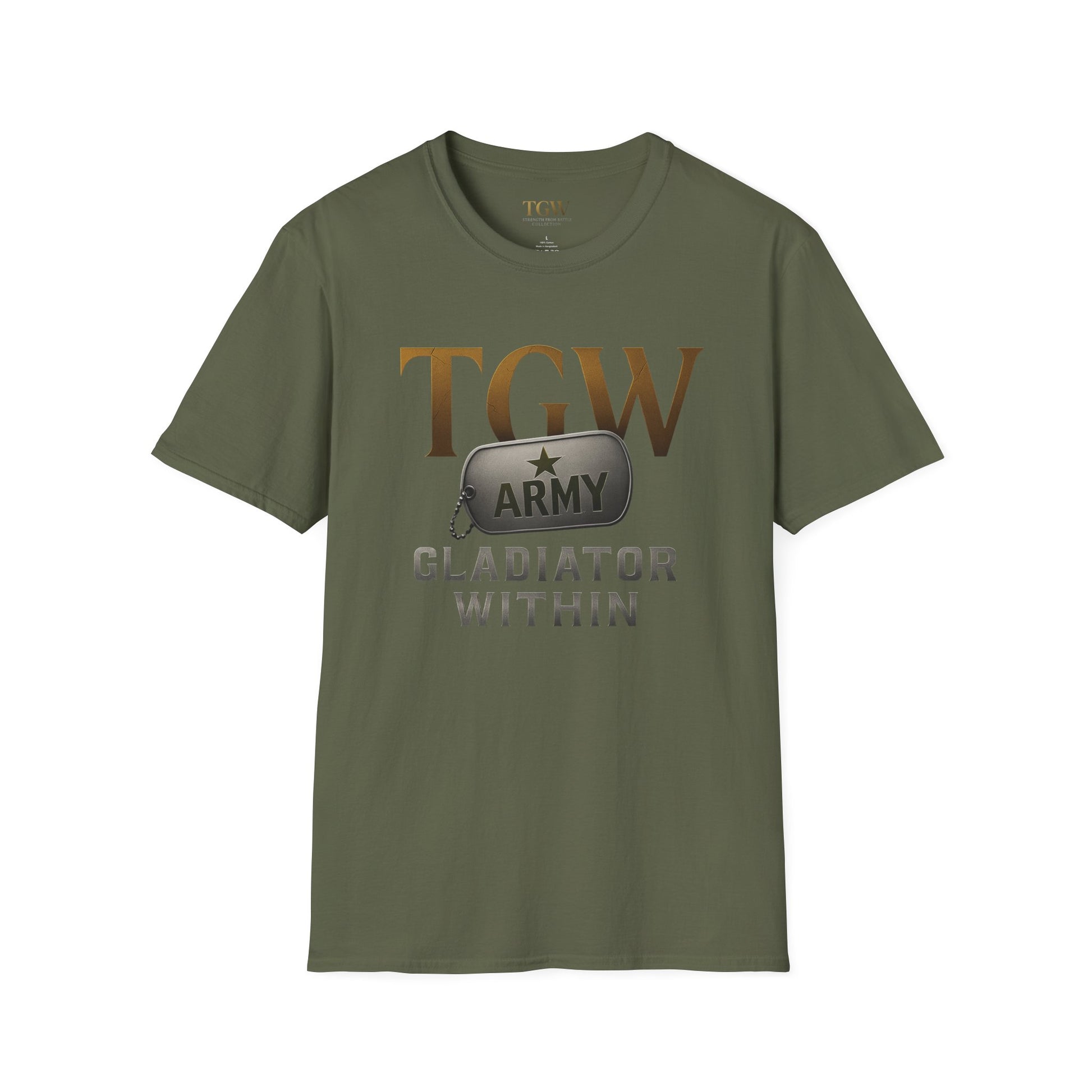 Gladiator Within T-Shirt, Unisex Army Tee, Motivational Gift, Fitness Apparel, Casual Wear, Workout Top, Inspirational Shirt