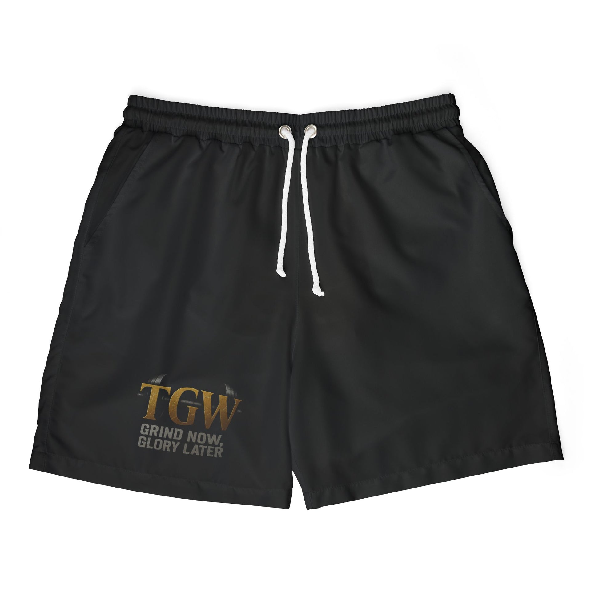 Swim Shorts - Grind Now, Glory Later, Beachwear, Swimwear, Summer Essentials, Vacation Attire, Athletic Shorts
