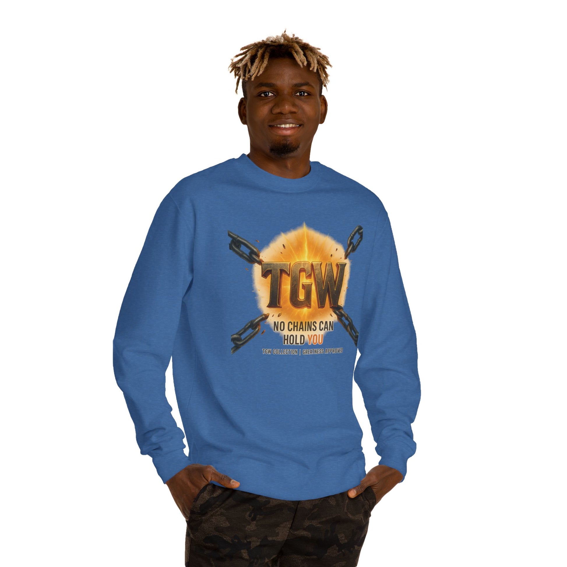 Empowering Crewneck Sweatshirt - "No Chains Can Hold You"