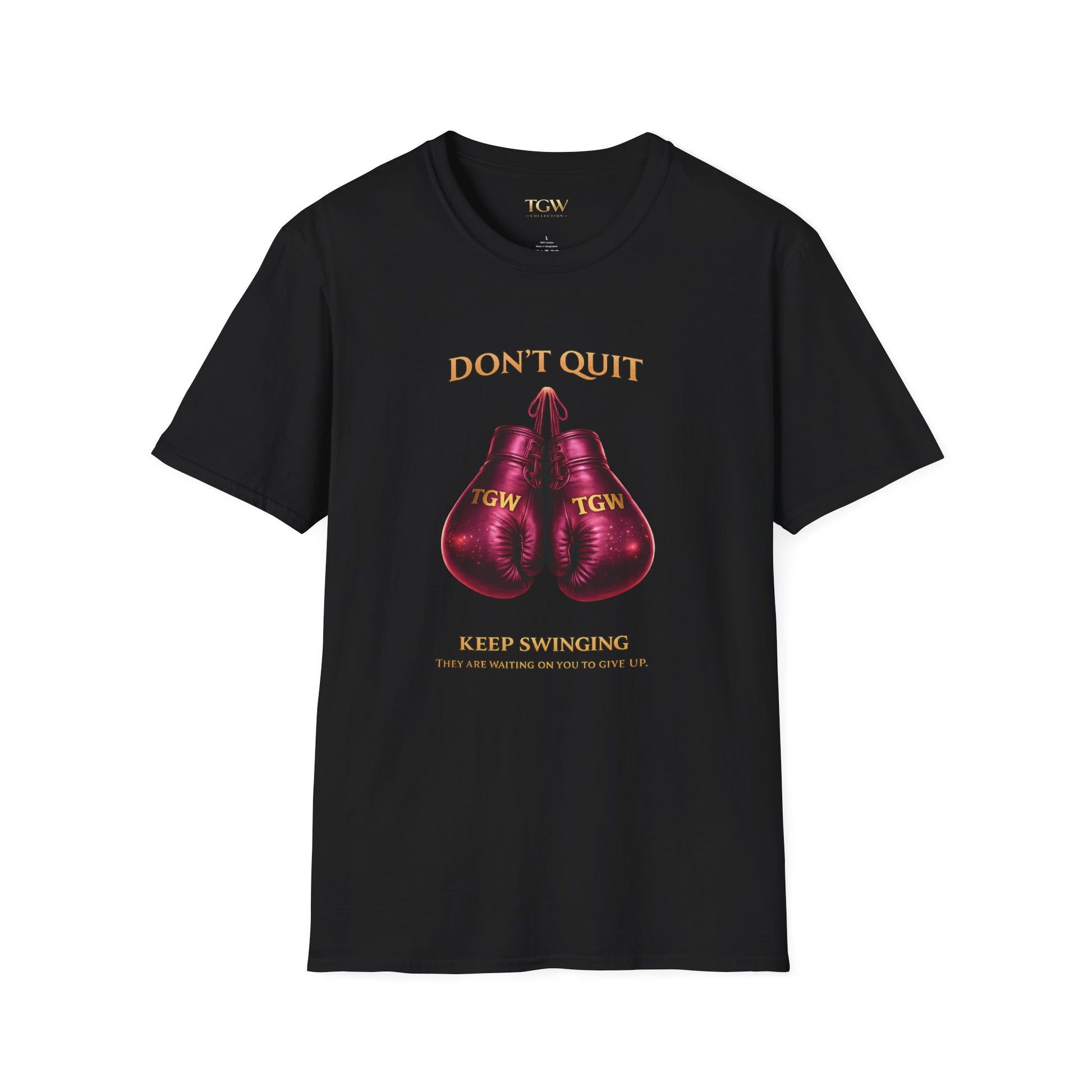 TGW Collection Plum & Gold Boxing Gloves Softstyle T-Shirt