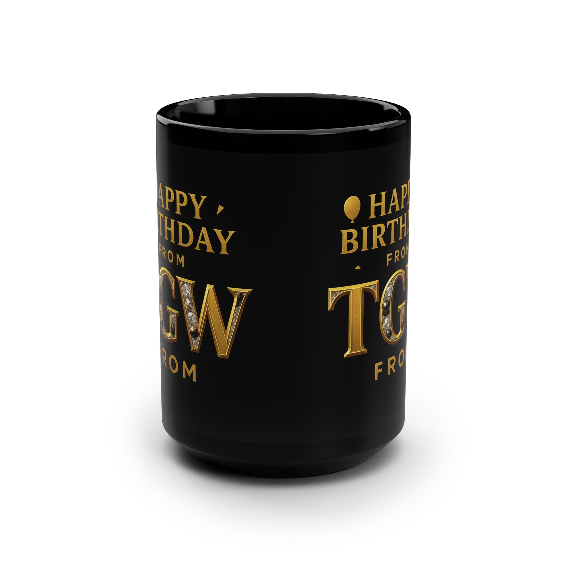 Custom Birthday Mug, Personalized Gift for Coffee Lover's Gift, Unique Birthday Celebration Idea, 15oz Black Mug