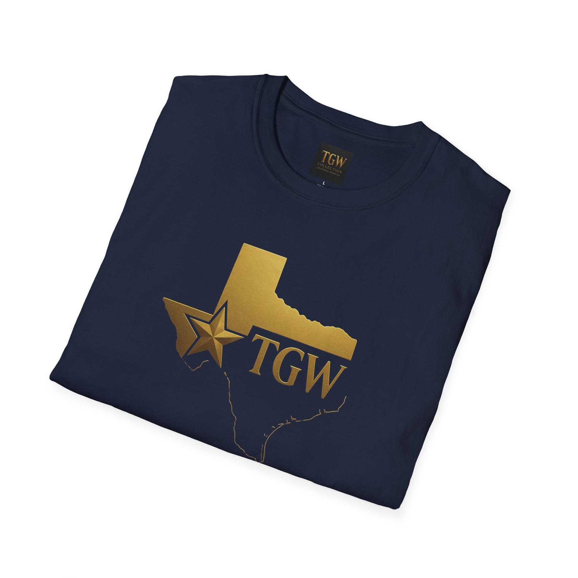 Texas Gold Star TGW T-Shirt — State Outline & Star Logo