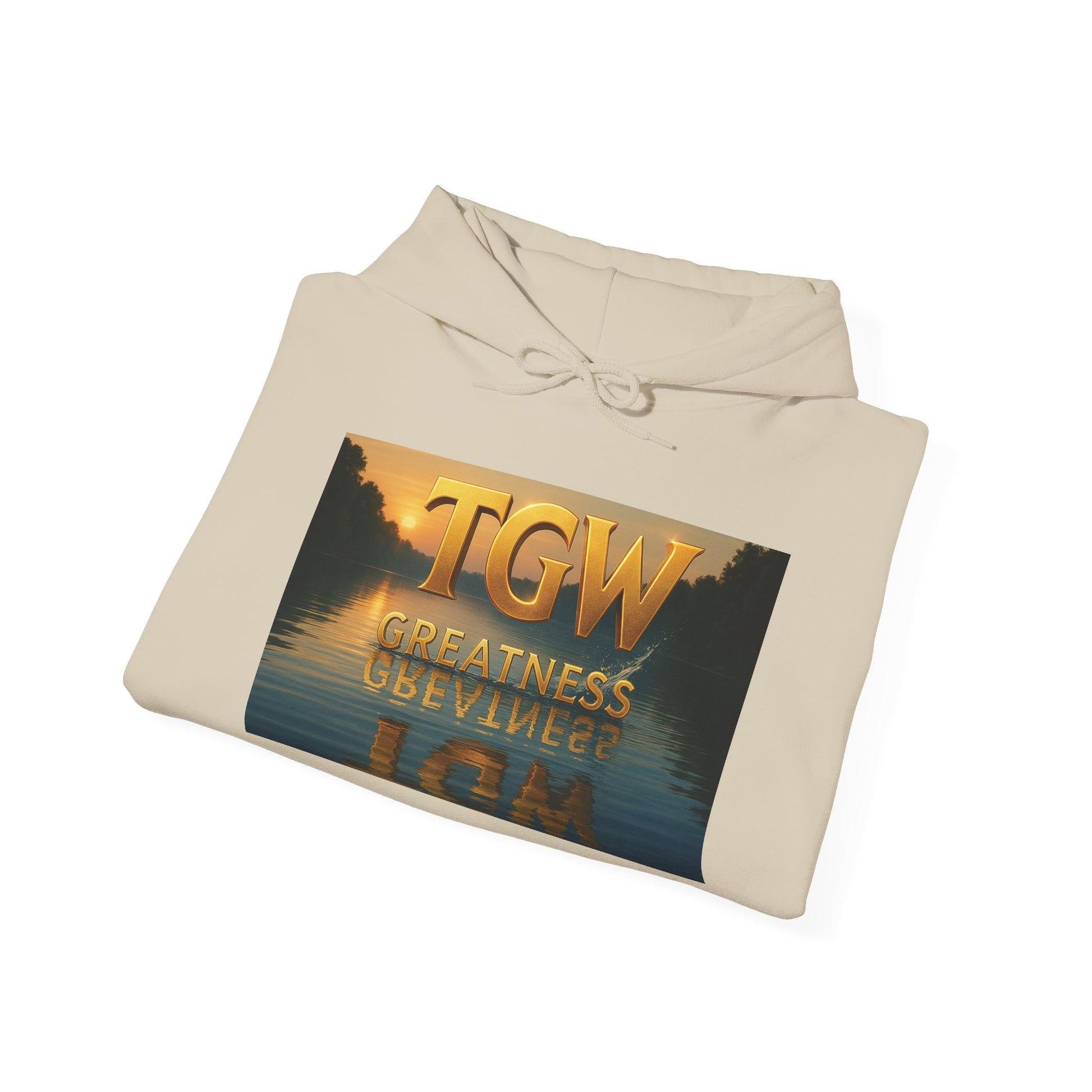 Inspirational Hooded Sweatshirt - TGW Greatness Over Everything - Cozy Gift for Motivational Souls, Layering, Casual Wear