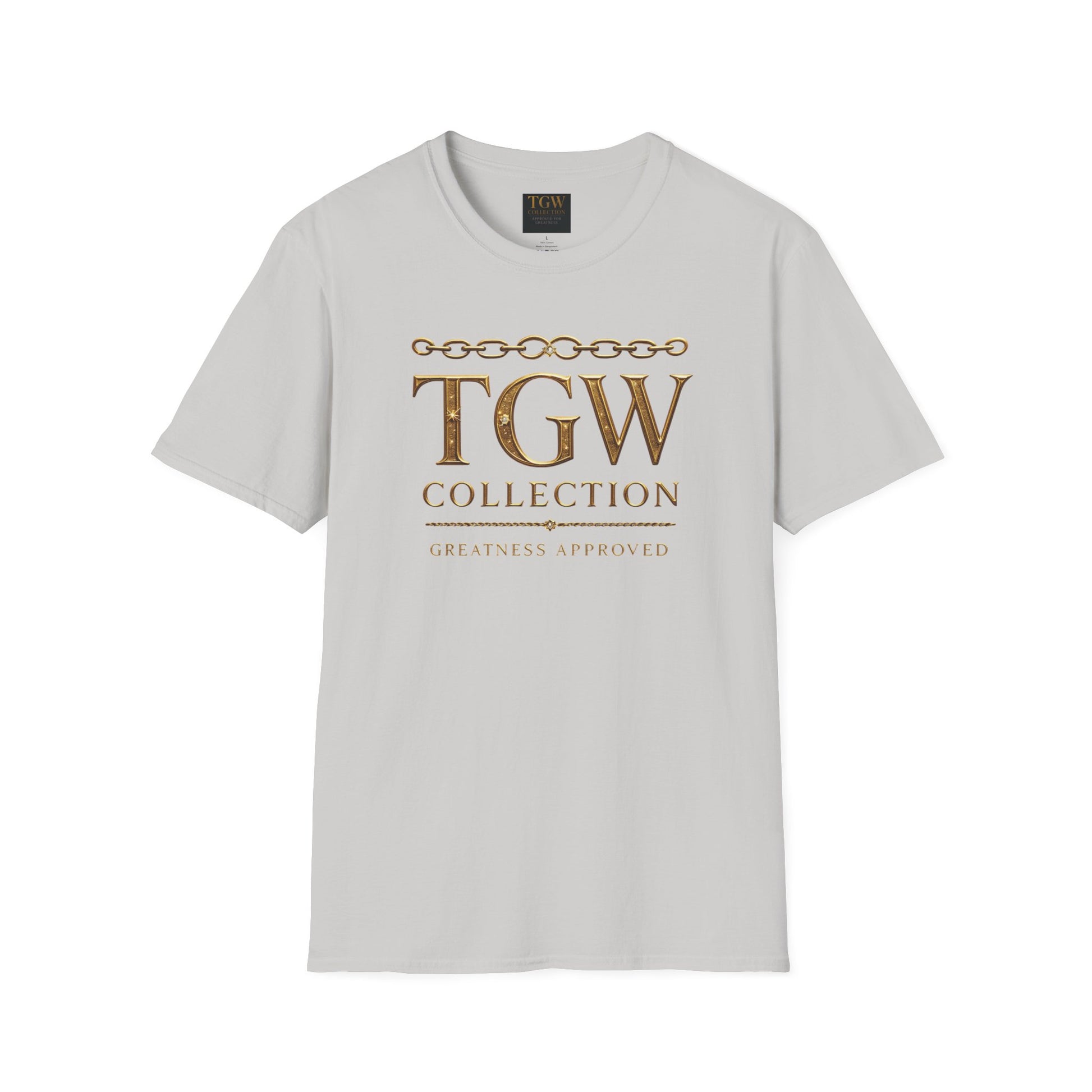 Gold Chain Text T-Shirt, Stylish Tee, Casual Wear, Motivational Shirt