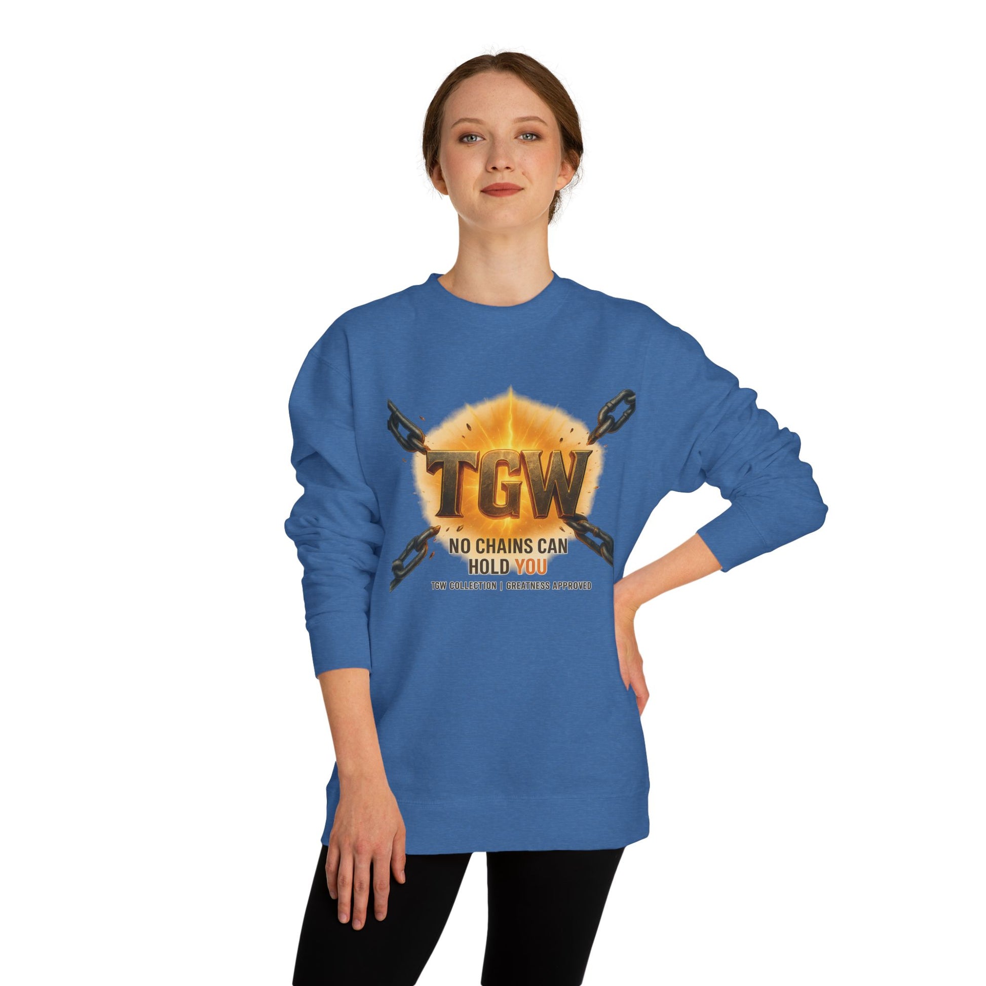 Empowering Crewneck Sweatshirt - "No Chains Can Hold You"