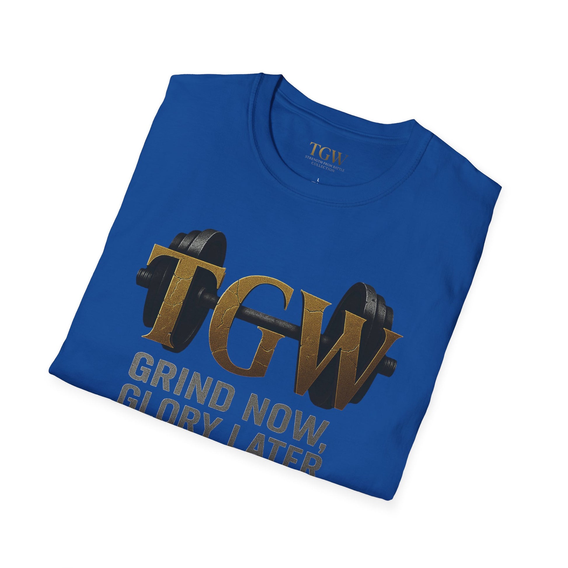 Gym Motivation T-Shirt | "Grind Now, Glory Later" | Fitness Tee, Workout Shirt, Athletic Apparel, Gift for Gym Lovers